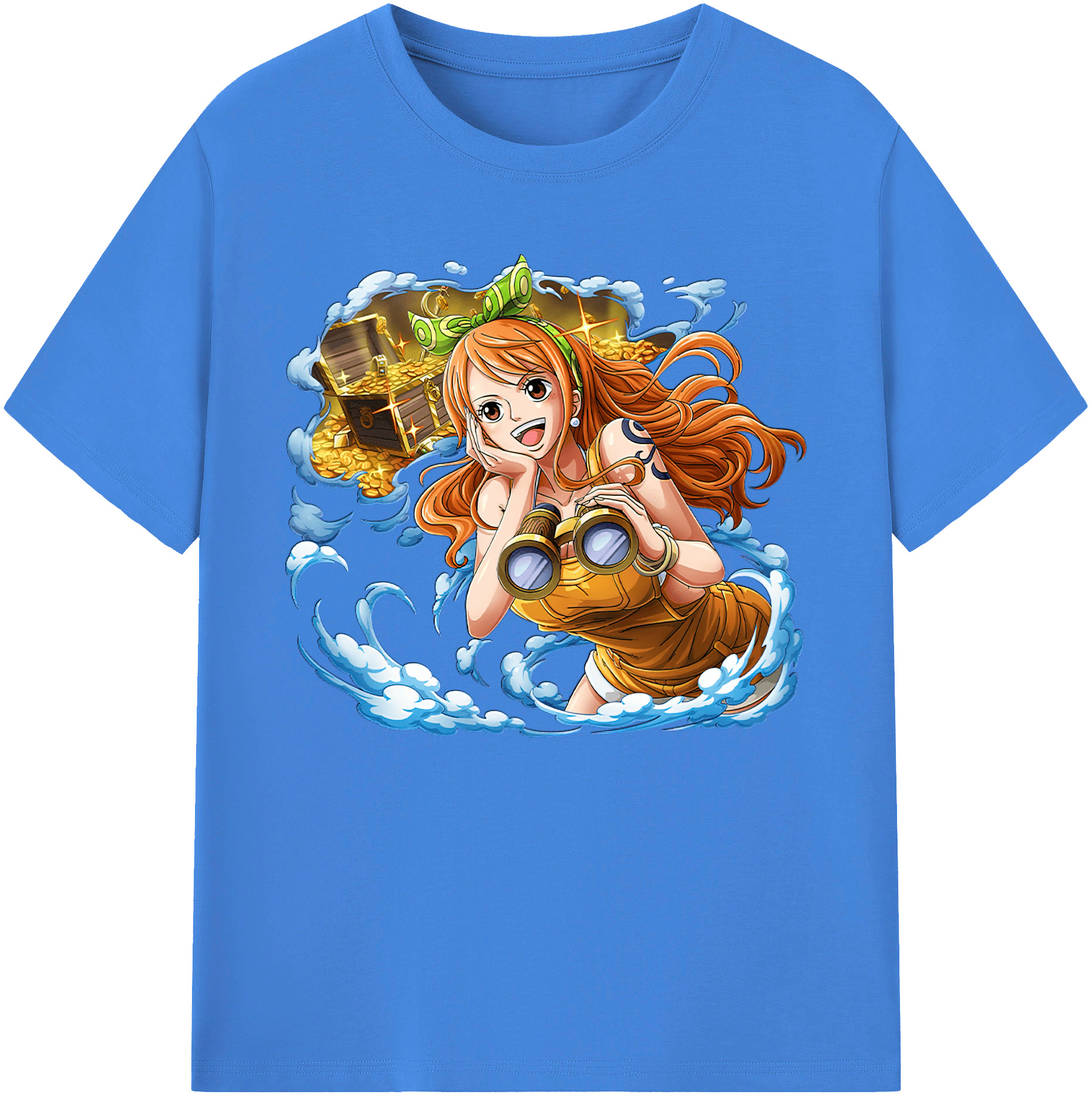 （画像用） ワンピース ナミ ONE PIECE Nami 綿100％ メンズ半袖Tシャツ｜肌触りやわらか＆通気性