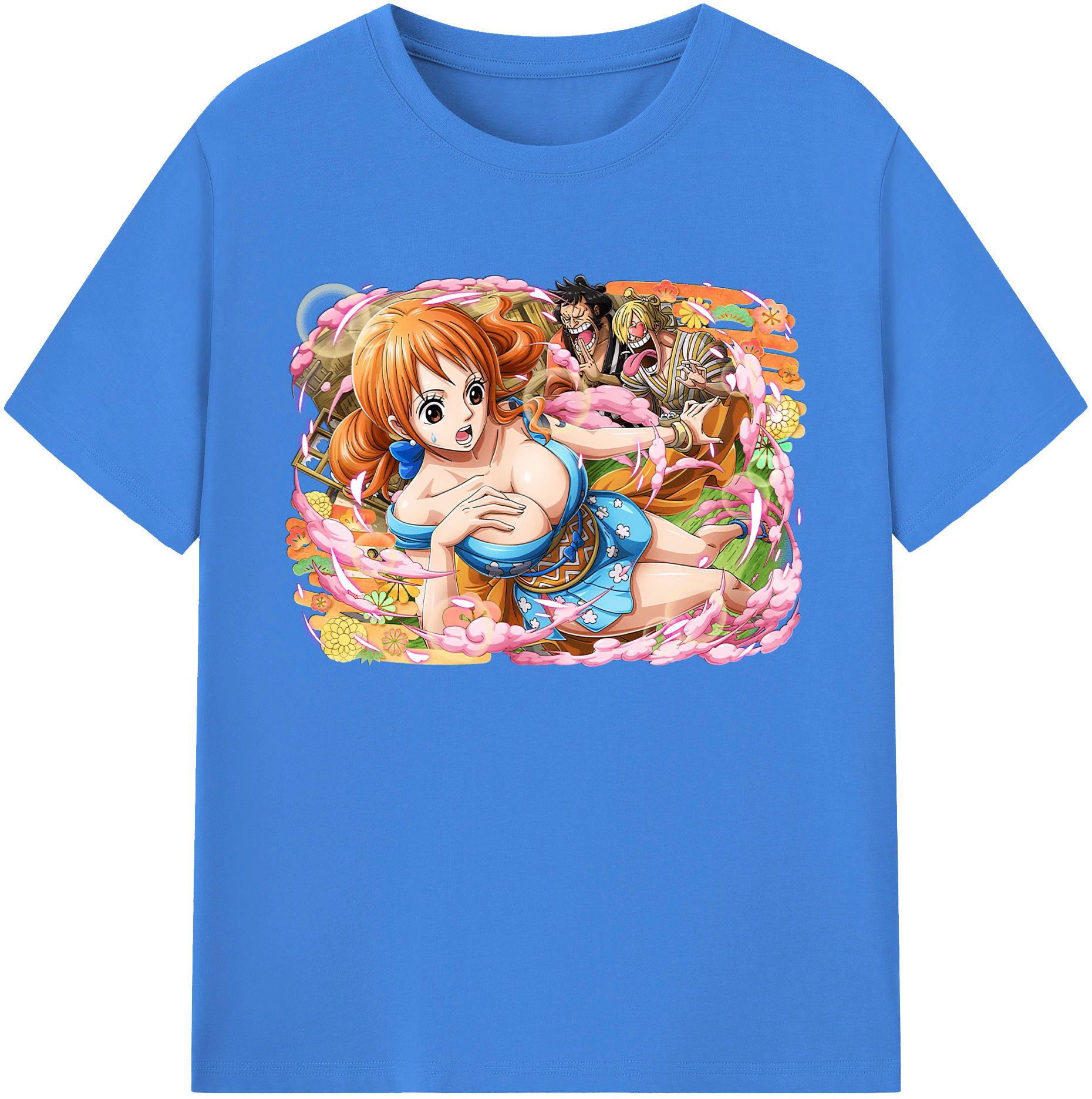 ワンピース ナミ ONE PIECE Nami 綿100％ メンズ半袖Tシャツ｜肌触りやわらか＆通気性