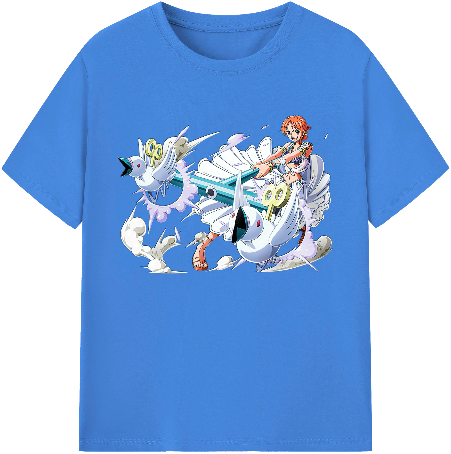（画像用） ワンピース ナミ ONE PIECE Nami 綿100％ メンズ半袖Tシャツ｜肌触りやわらか＆通気性