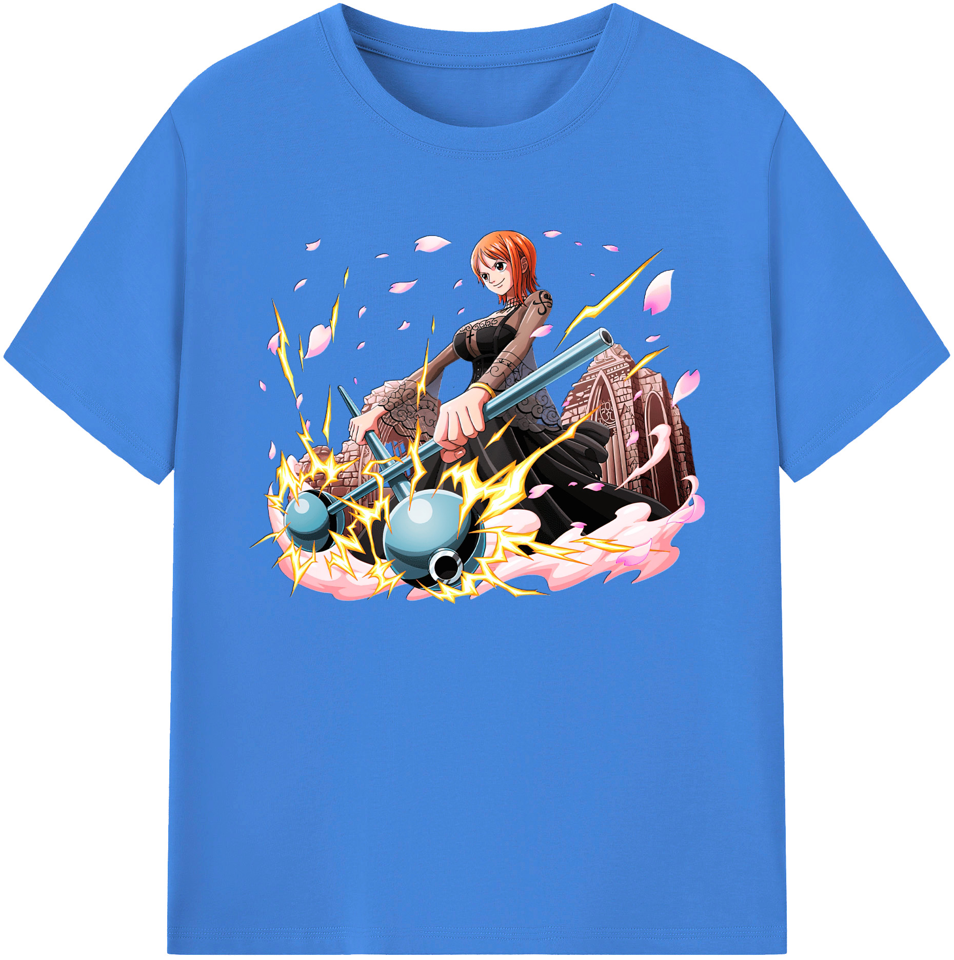 （画像用） ワンピース ナミ ONE PIECE Nami 綿100％ メンズ半袖Tシャツ｜肌触りやわらか＆通気性