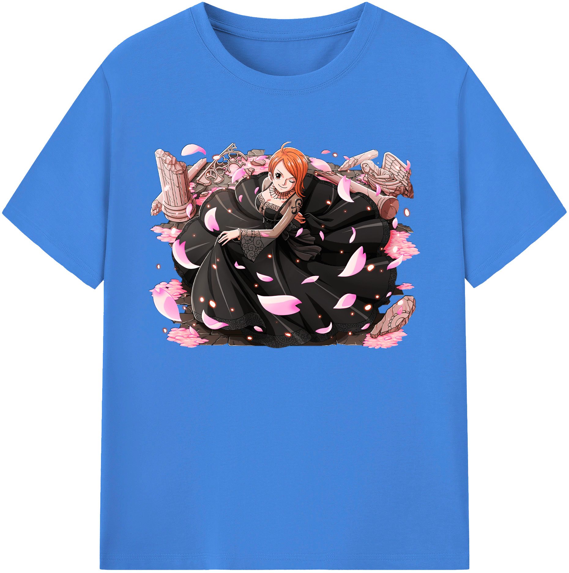 （画像用） ワンピース ナミ ONE PIECE Nami 綿100％ メンズ半袖Tシャツ｜肌触りやわらか＆通気性