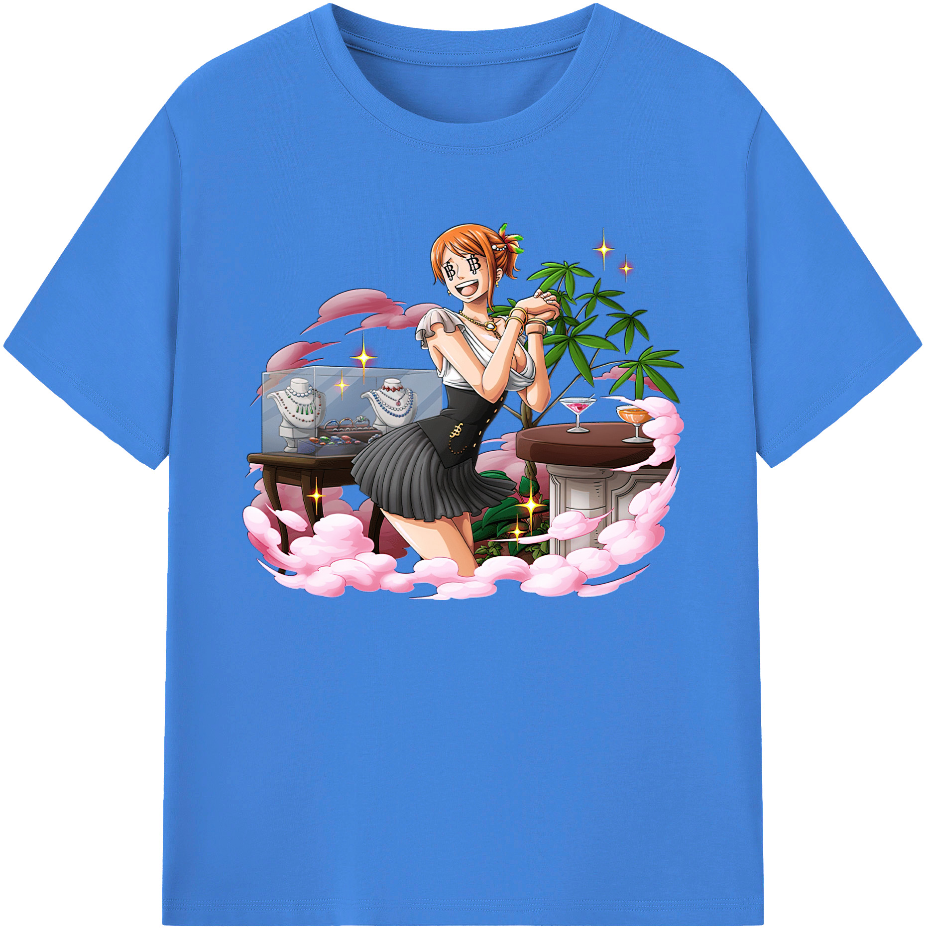 （画像用） ワンピース ナミ ONE PIECE Nami 綿100％ メンズ半袖Tシャツ｜肌触りやわらか＆通気性