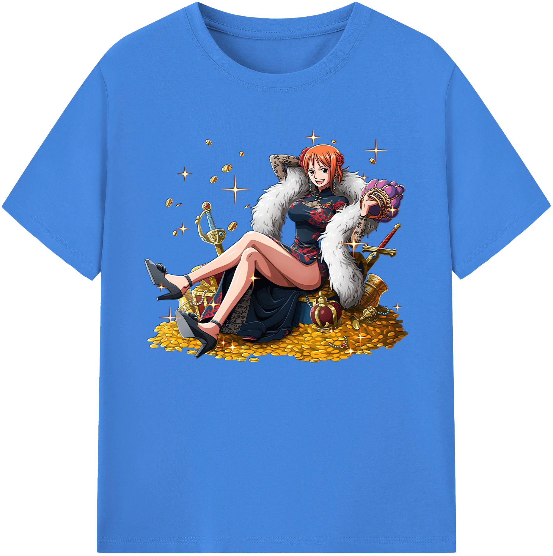 （画像用） ワンピース ナミ ONE PIECE Nami 綿100％ メンズ半袖Tシャツ｜肌触りやわらか＆通気性