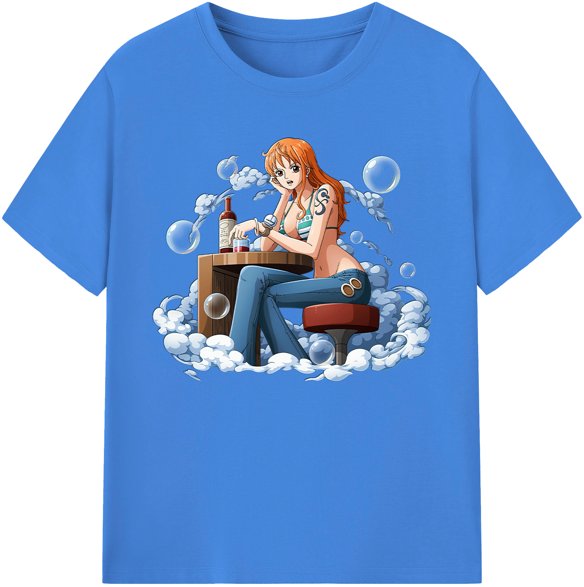 （画像用） ワンピース ナミ ONE PIECE Nami 綿100％ メンズ半袖Tシャツ｜肌触りやわらか＆通気性
