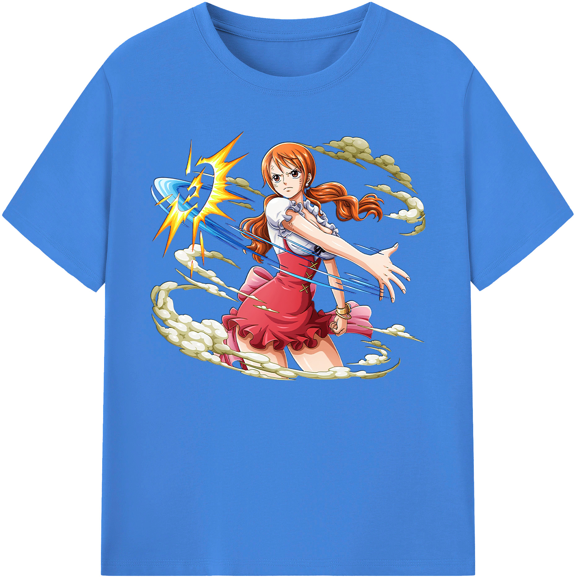 （画像用） ワンピース ナミ ONE PIECE Nami 綿100％ メンズ半袖Tシャツ｜肌触りやわらか＆通気性