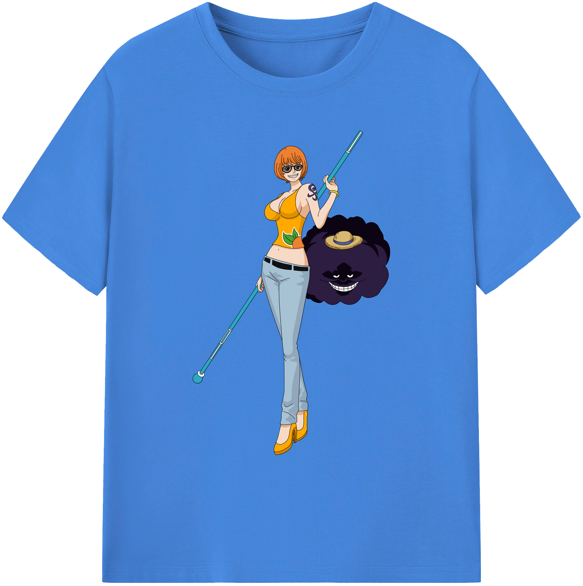 ワンピース ナミ ONE PIECE Nami 綿100％ メンズ半袖Tシャツ｜肌触りやわらか＆通気性