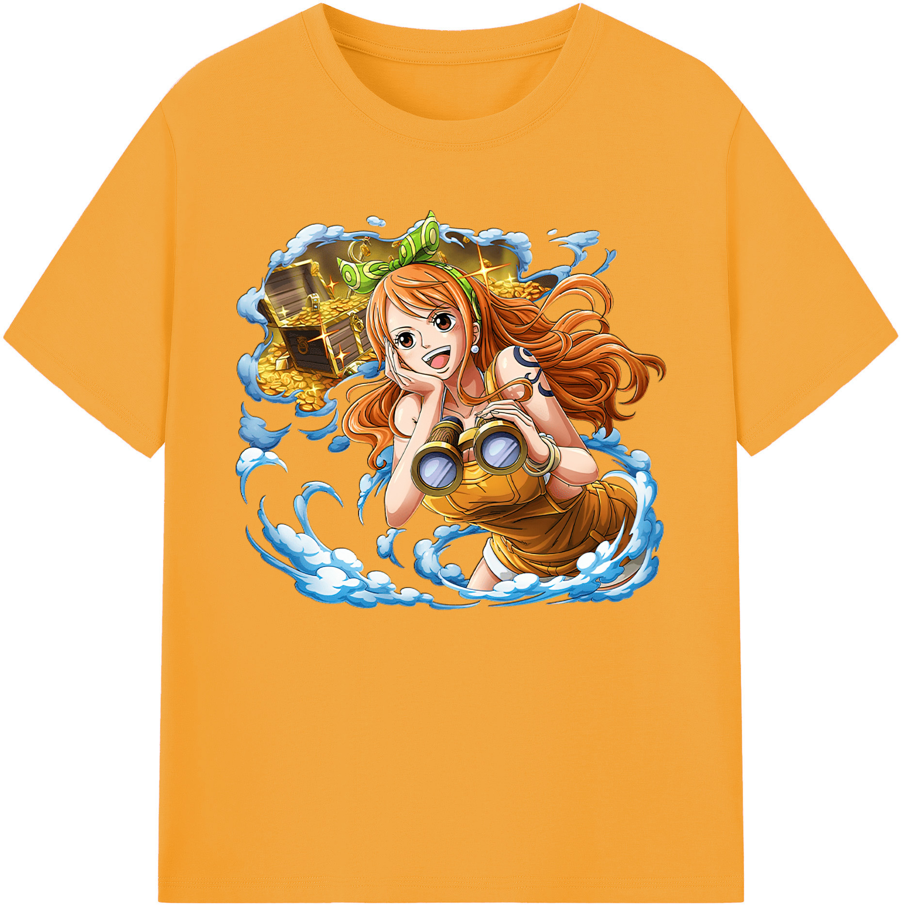 （画像用） ワンピース ナミ ONE PIECE Nami 綿100％ メンズ半袖Tシャツ｜肌触りやわらか＆通気性