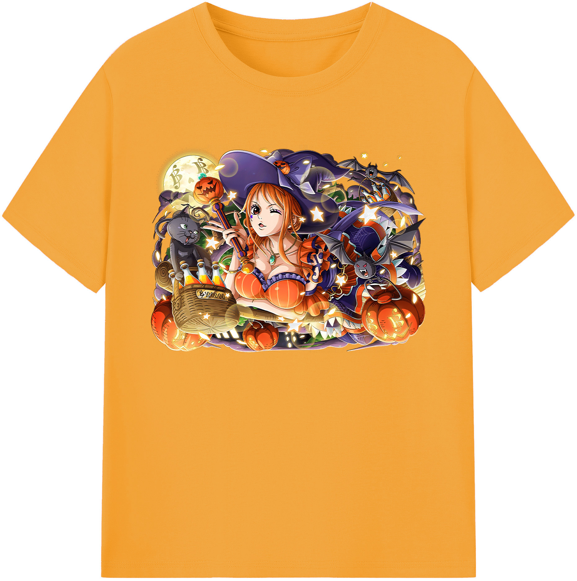 （画像用） ワンピース ナミ ONE PIECE Nami 綿100％ メンズ半袖Tシャツ｜肌触りやわらか＆通気性
