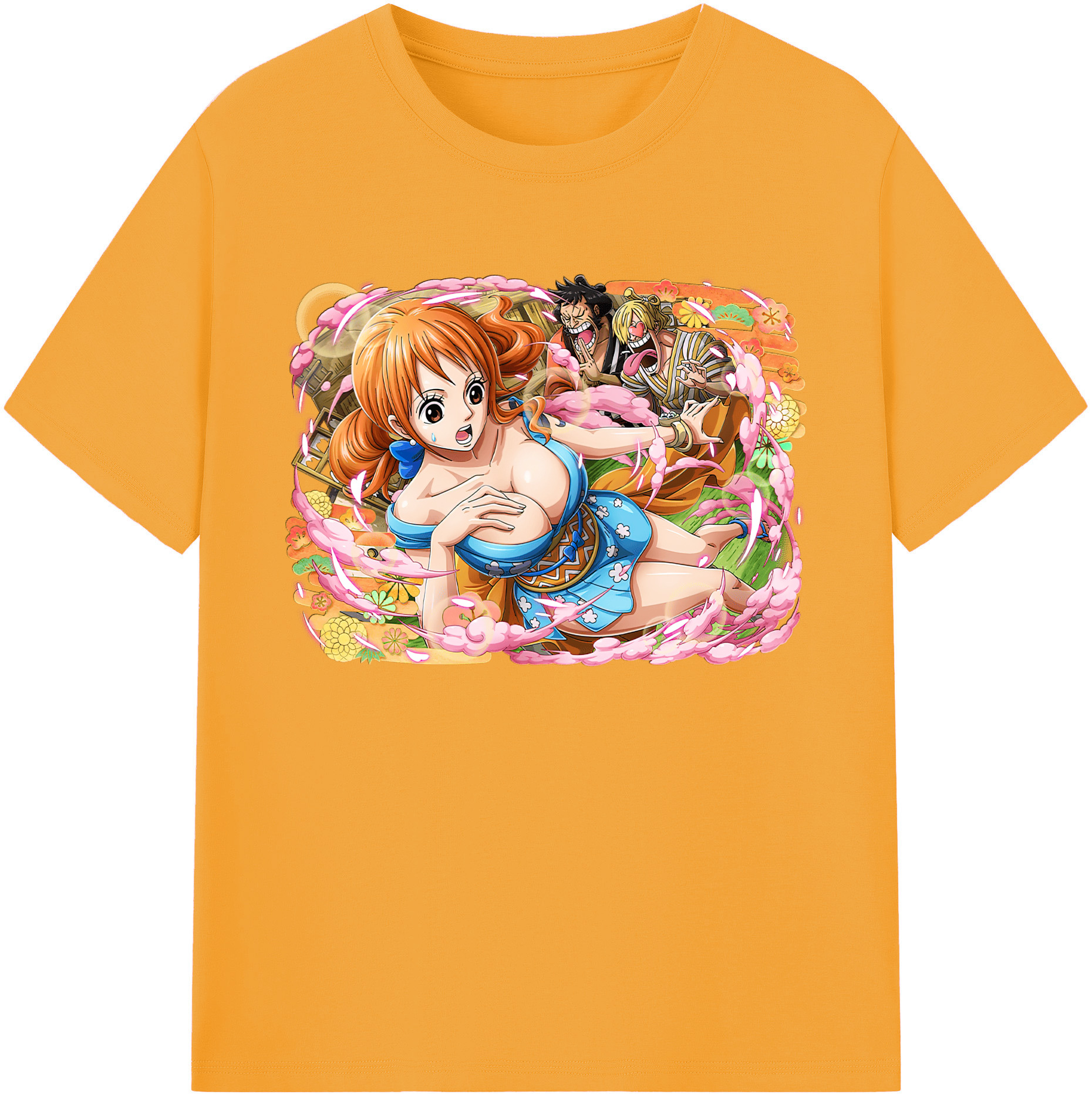 ワンピース ナミ ONE PIECE Nami 綿100％ メンズ半袖Tシャツ｜肌触りやわらか＆通気性