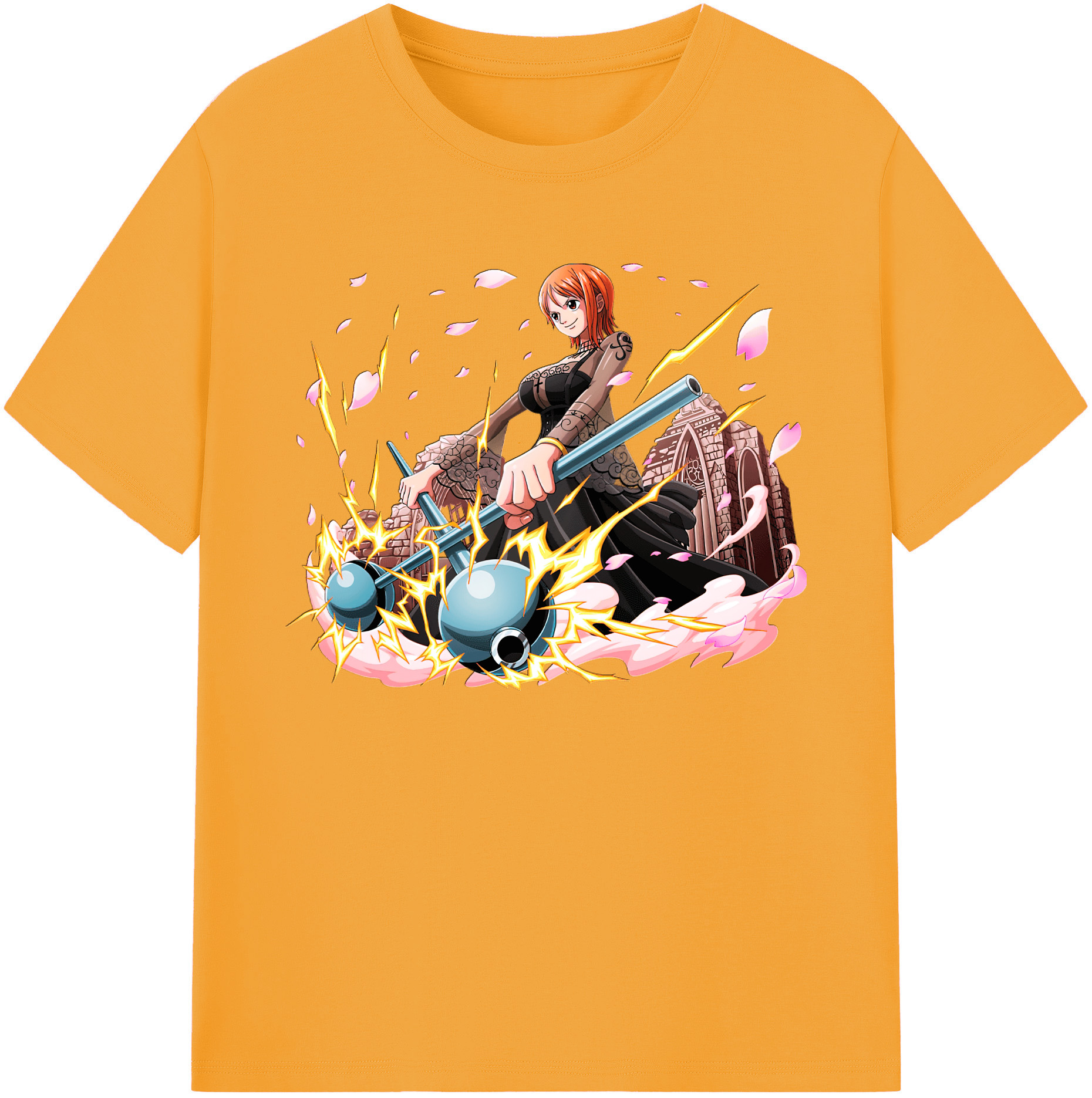 （画像用） ワンピース ナミ ONE PIECE Nami 綿100％ メンズ半袖Tシャツ｜肌触りやわらか＆通気性