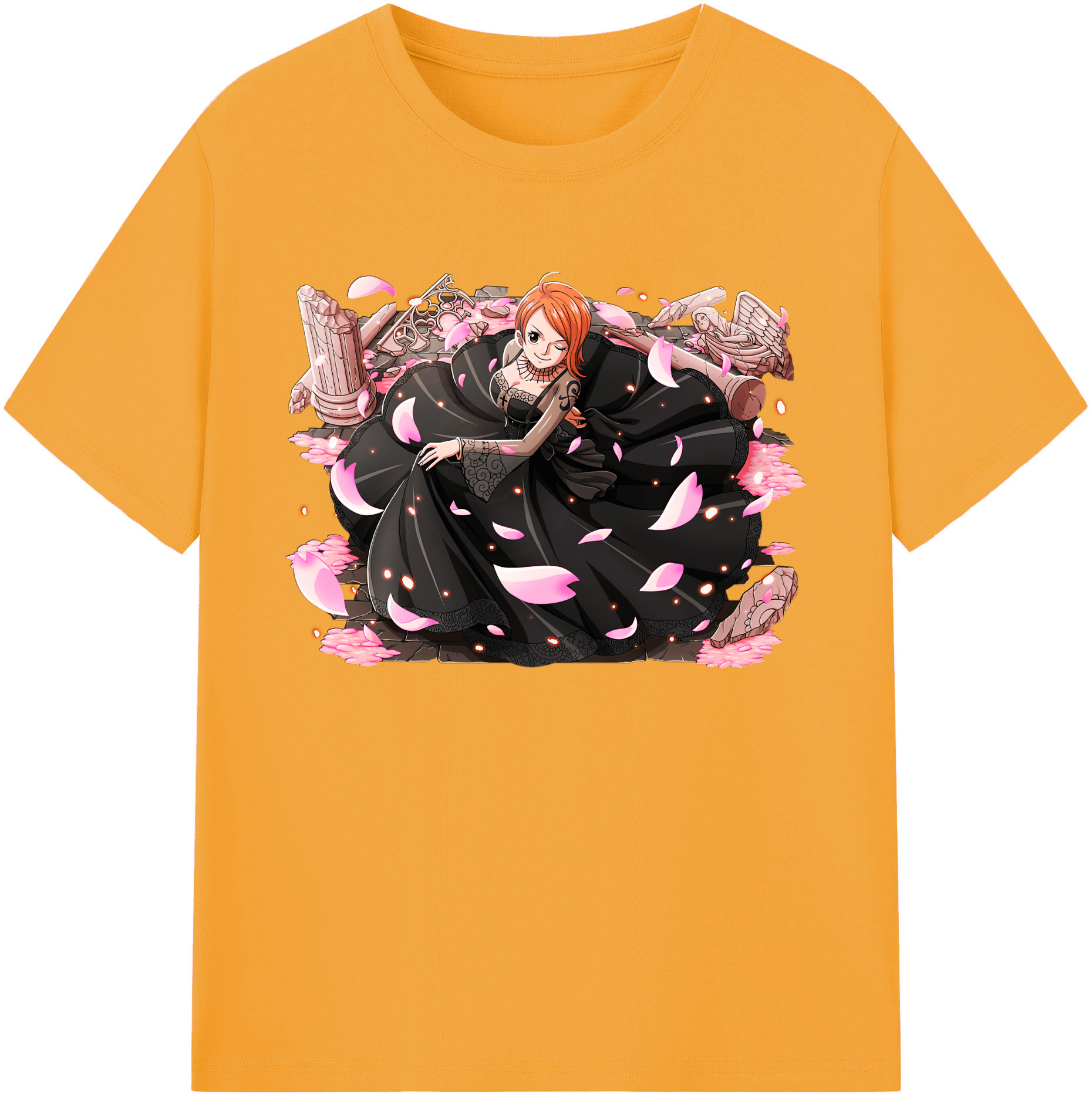 （画像用） ワンピース ナミ ONE PIECE Nami 綿100％ メンズ半袖Tシャツ｜肌触りやわらか＆通気性