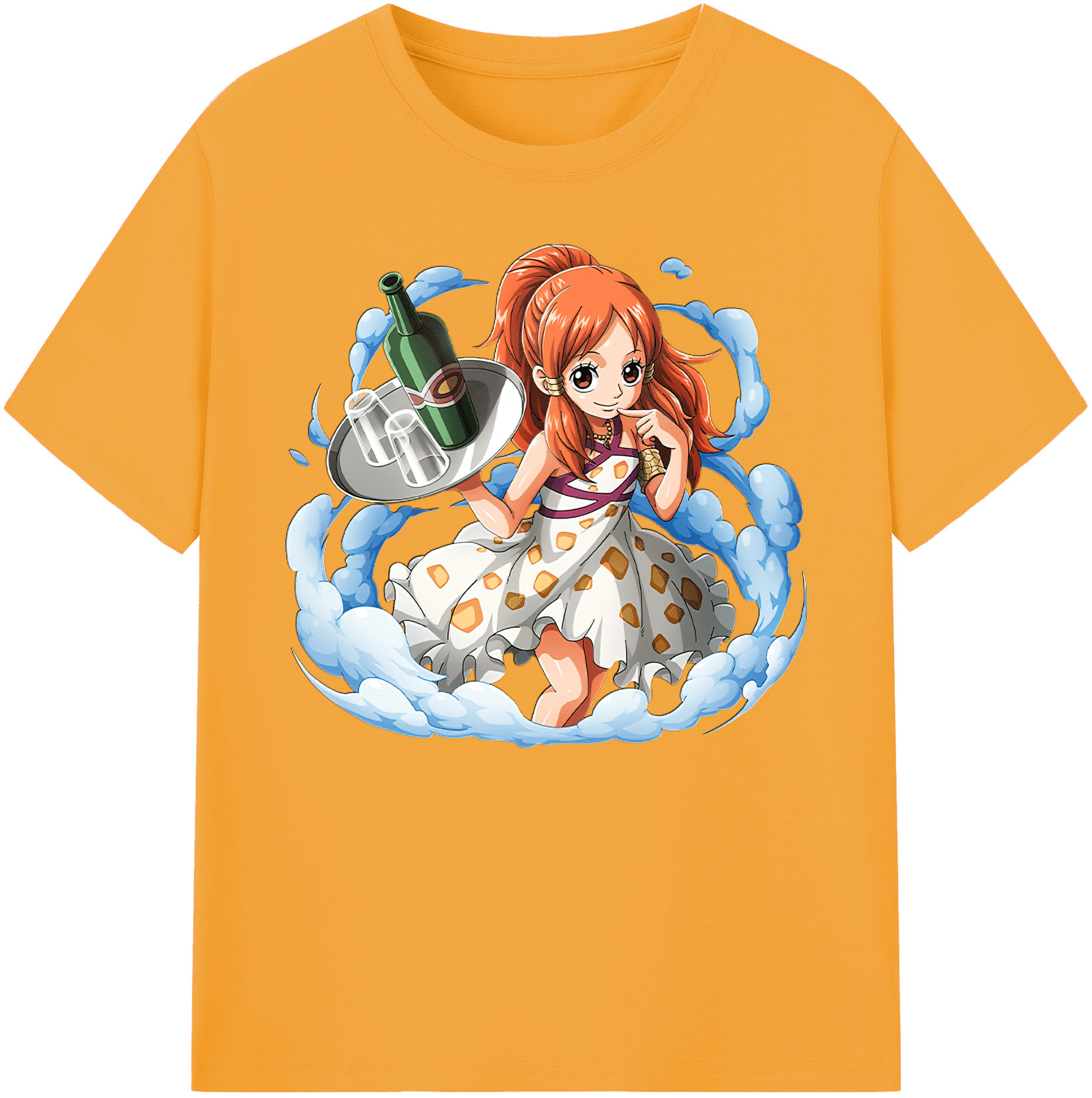 （画像用） ワンピース ナミ ONE PIECE Nami 綿100％ メンズ半袖Tシャツ｜肌触りやわらか＆通気性