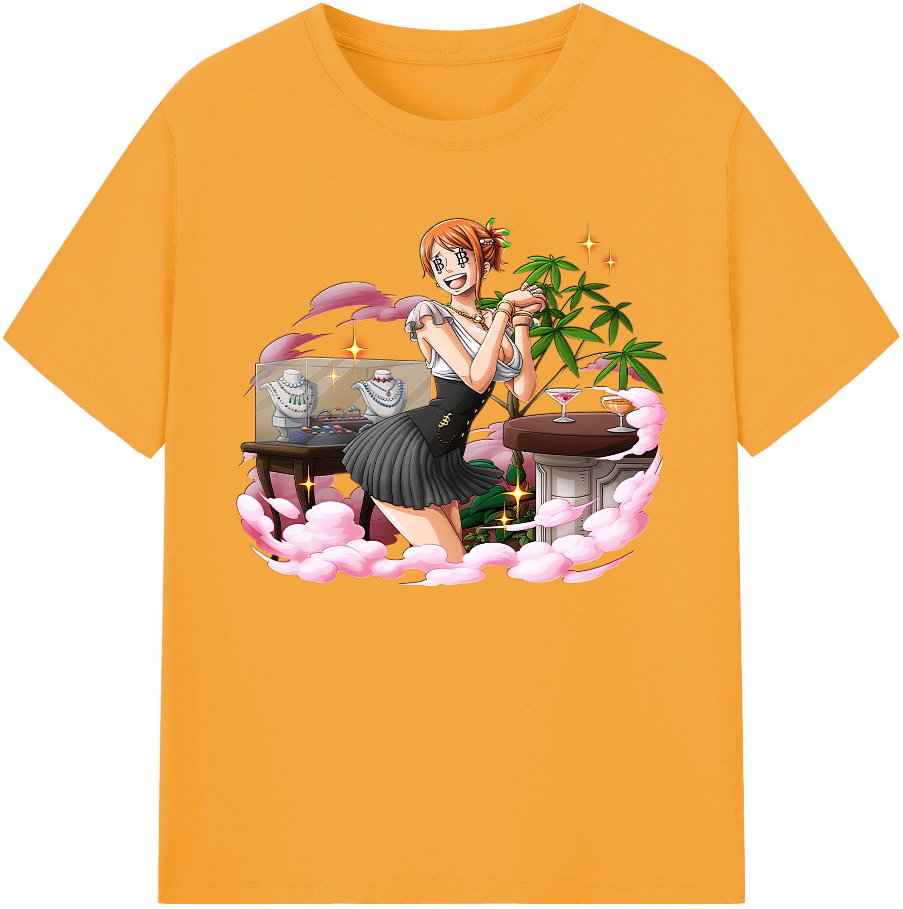 （画像用） ワンピース ナミ ONE PIECE Nami 綿100％ メンズ半袖Tシャツ｜肌触りやわらか＆通気性