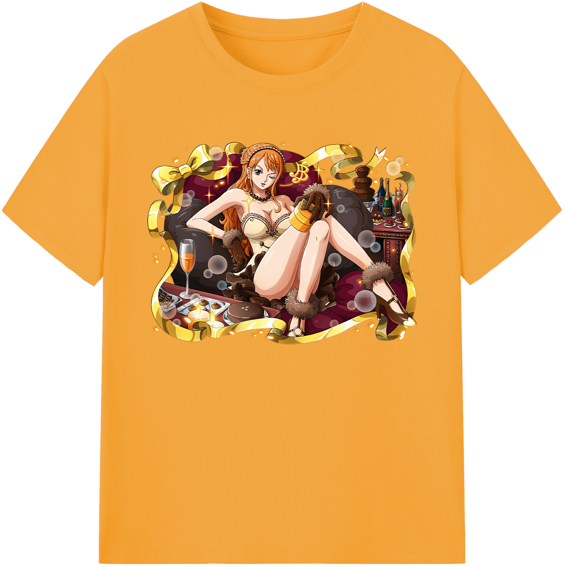（画像用） ワンピース ナミ ONE PIECE Nami 綿100％ メンズ半袖Tシャツ｜肌触りやわらか＆通気性