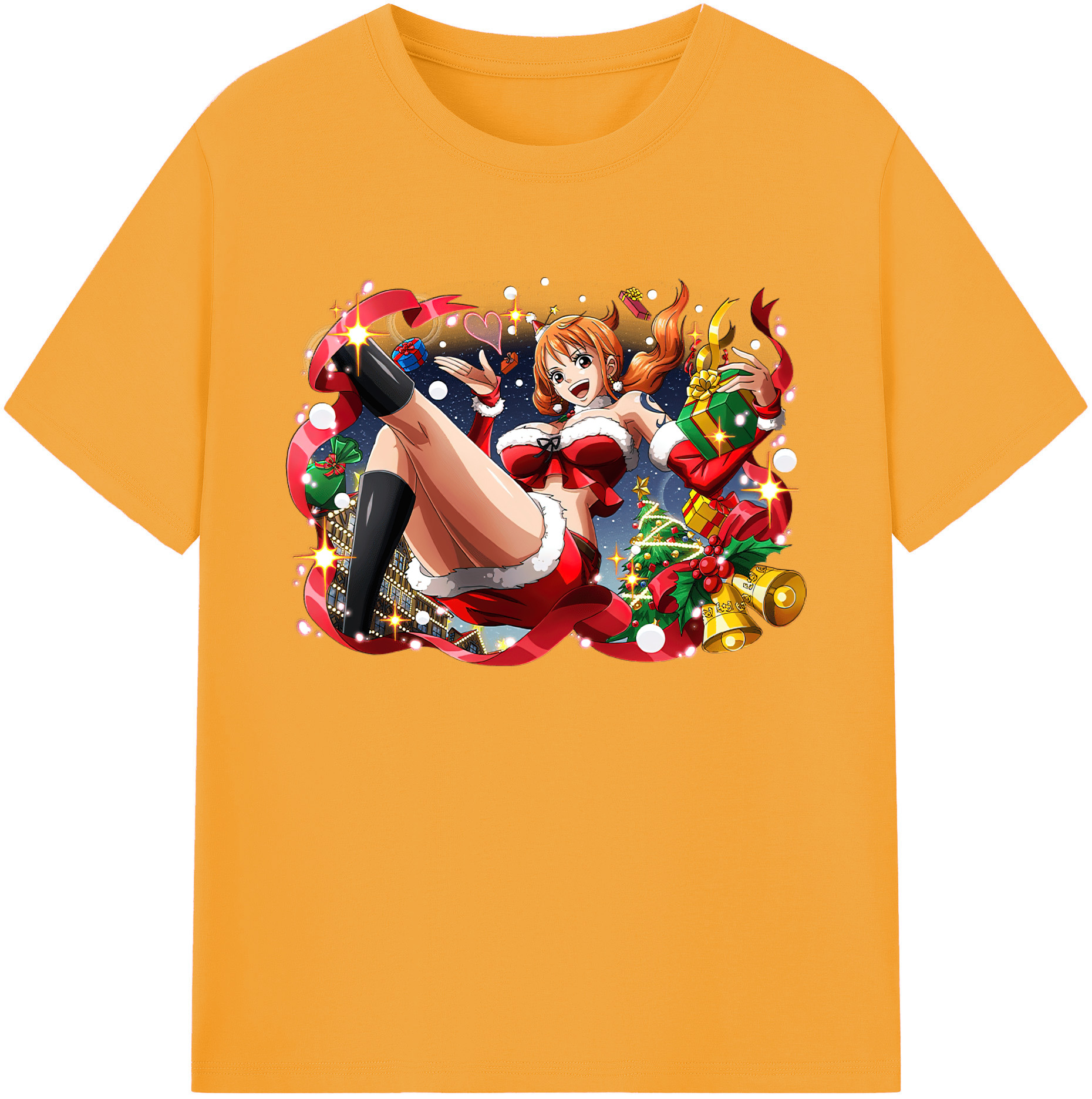 （画像用） ワンピース ナミ ONE PIECE Nami 綿100％ メンズ半袖Tシャツ｜肌触りやわらか＆通気性