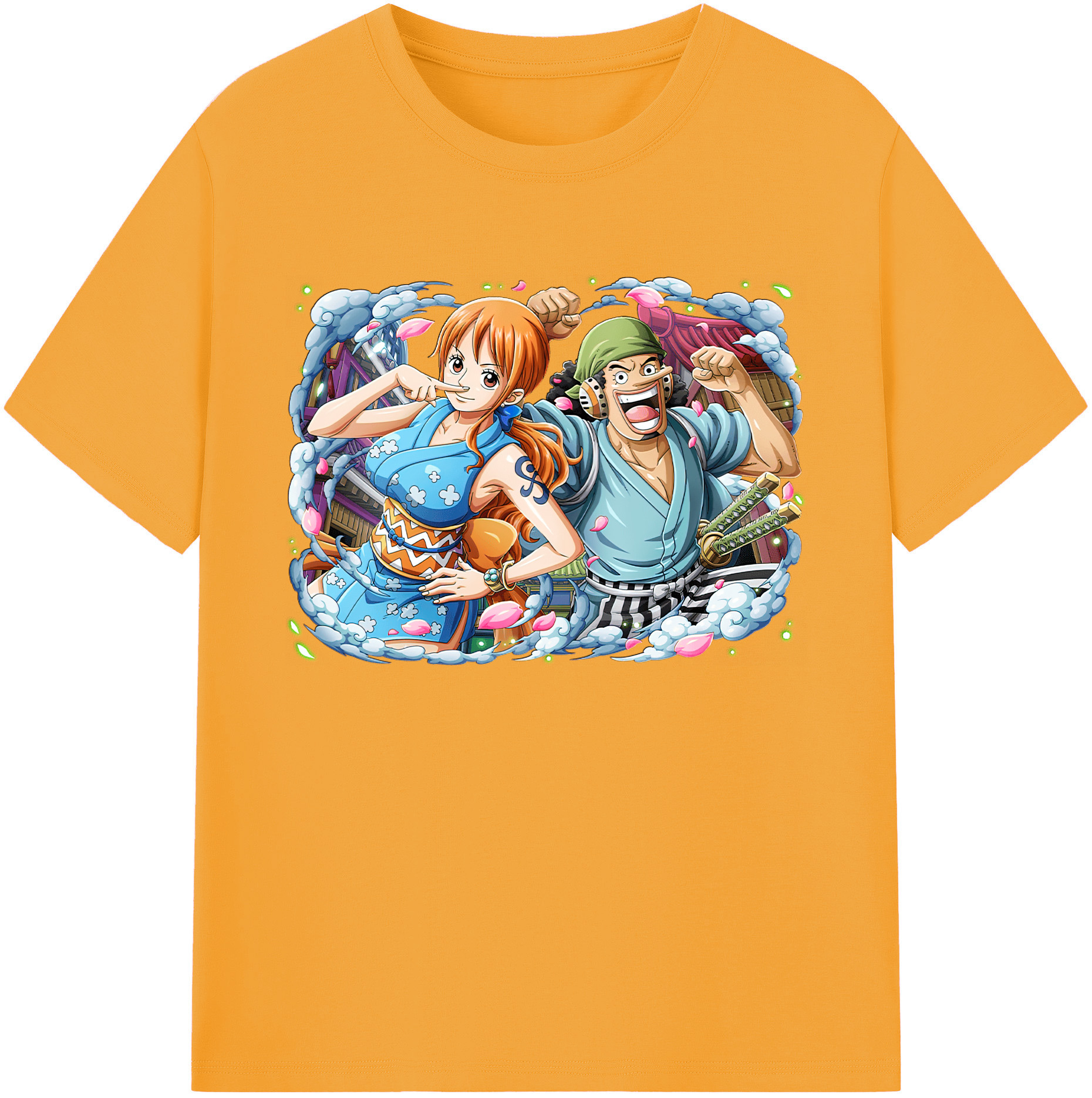 （画像用） ワンピース ナミ ONE PIECE Nami 綿100％ メンズ半袖Tシャツ｜肌触りやわらか＆通気性