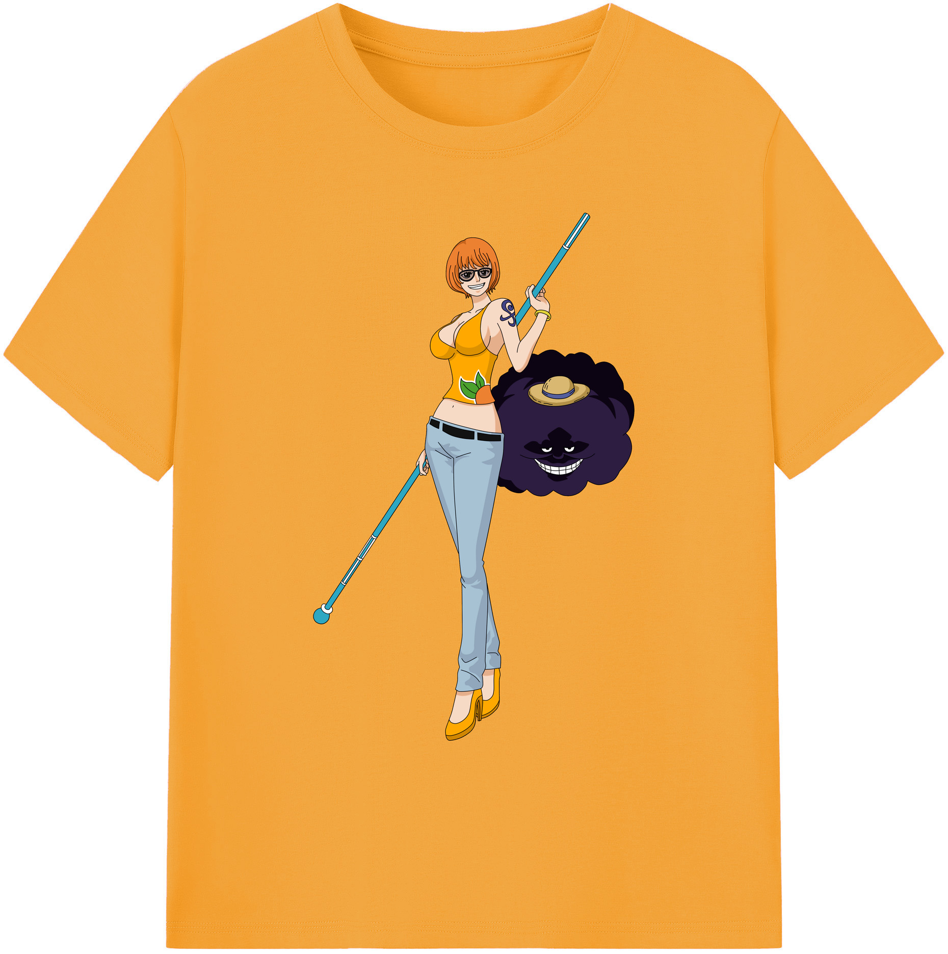 ワンピース ナミ ONE PIECE Nami 綿100％ メンズ半袖Tシャツ｜肌触りやわらか＆通気性