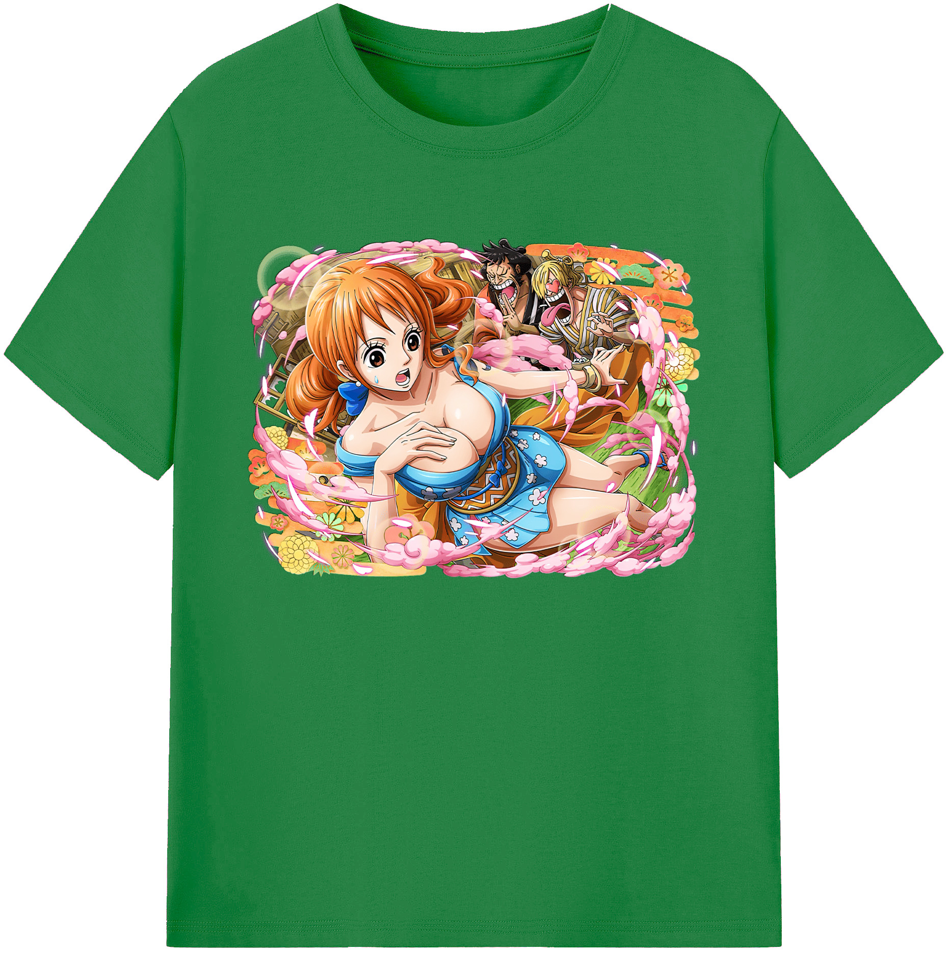 ワンピース ナミ ONE PIECE Nami 綿100％ メンズ半袖Tシャツ｜肌触りやわらか＆通気性