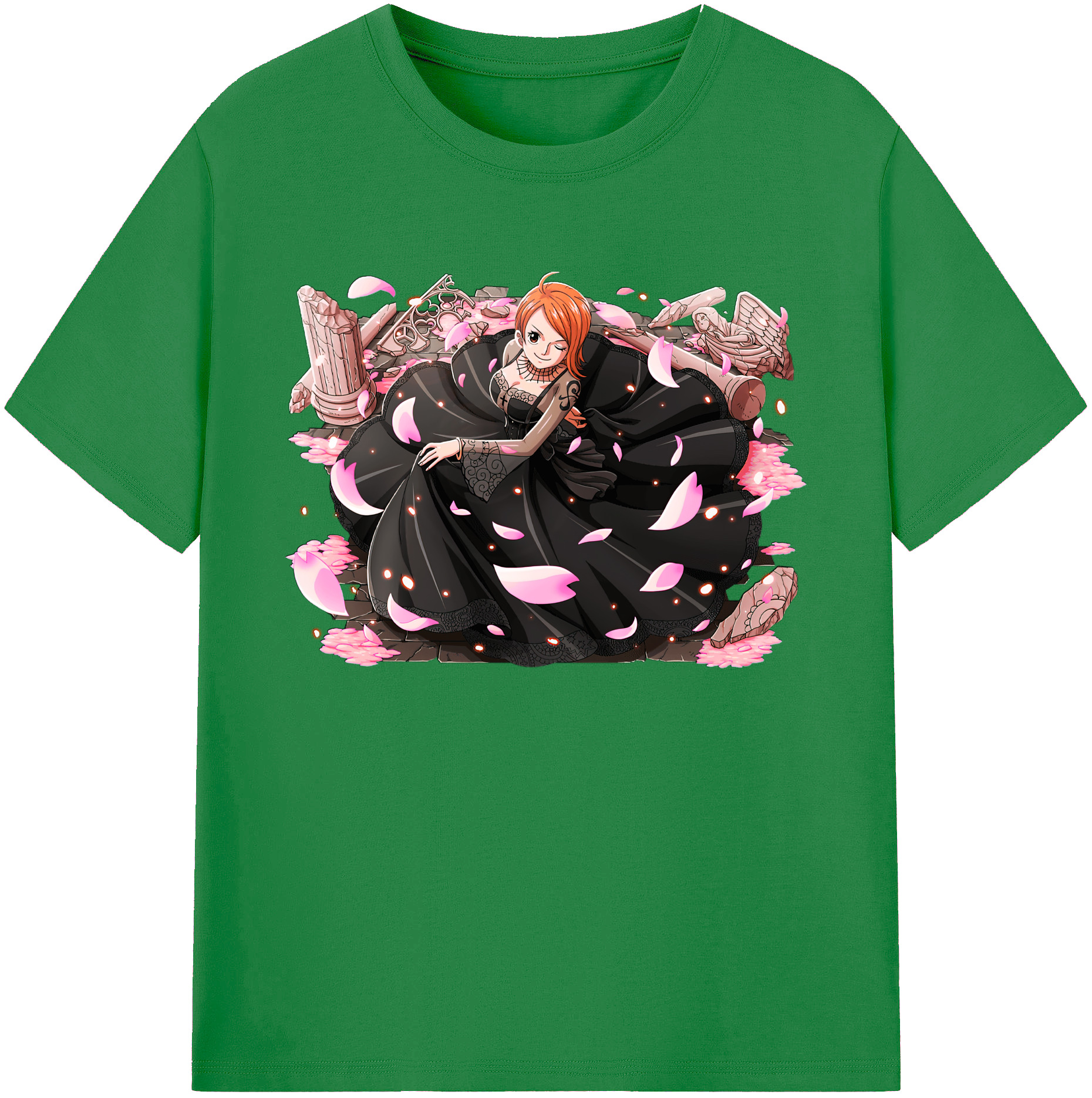 （画像用） ワンピース ナミ ONE PIECE Nami 綿100％ メンズ半袖Tシャツ｜肌触りやわらか＆通気性
