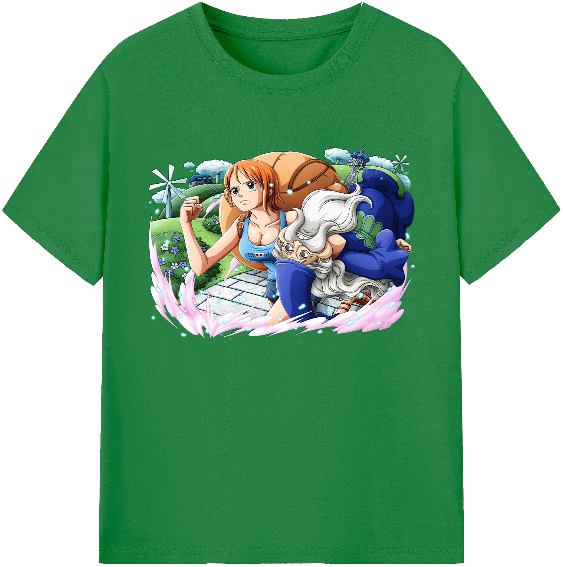 ワンピース ナミ ONE PIECE Nami 綿100％ メンズ半袖Tシャツ｜肌触りやわらか＆通気性