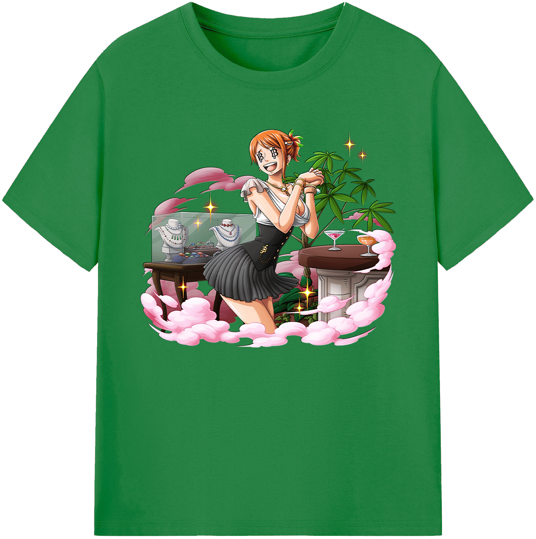 （画像用） ワンピース ナミ ONE PIECE Nami 綿100％ メンズ半袖Tシャツ｜肌触りやわらか＆通気性