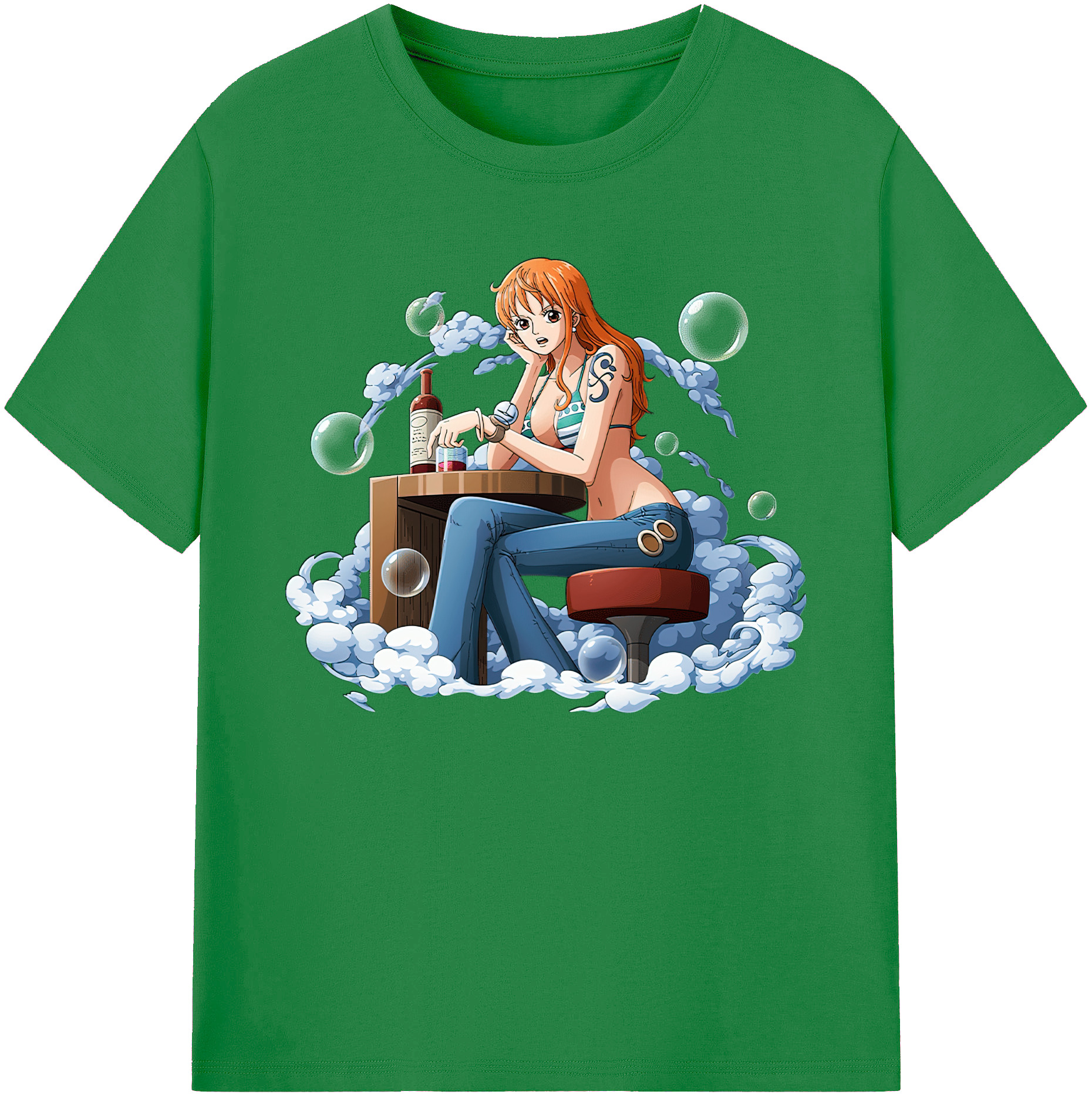 （画像用） ワンピース ナミ ONE PIECE Nami 綿100％ メンズ半袖Tシャツ｜肌触りやわらか＆通気性