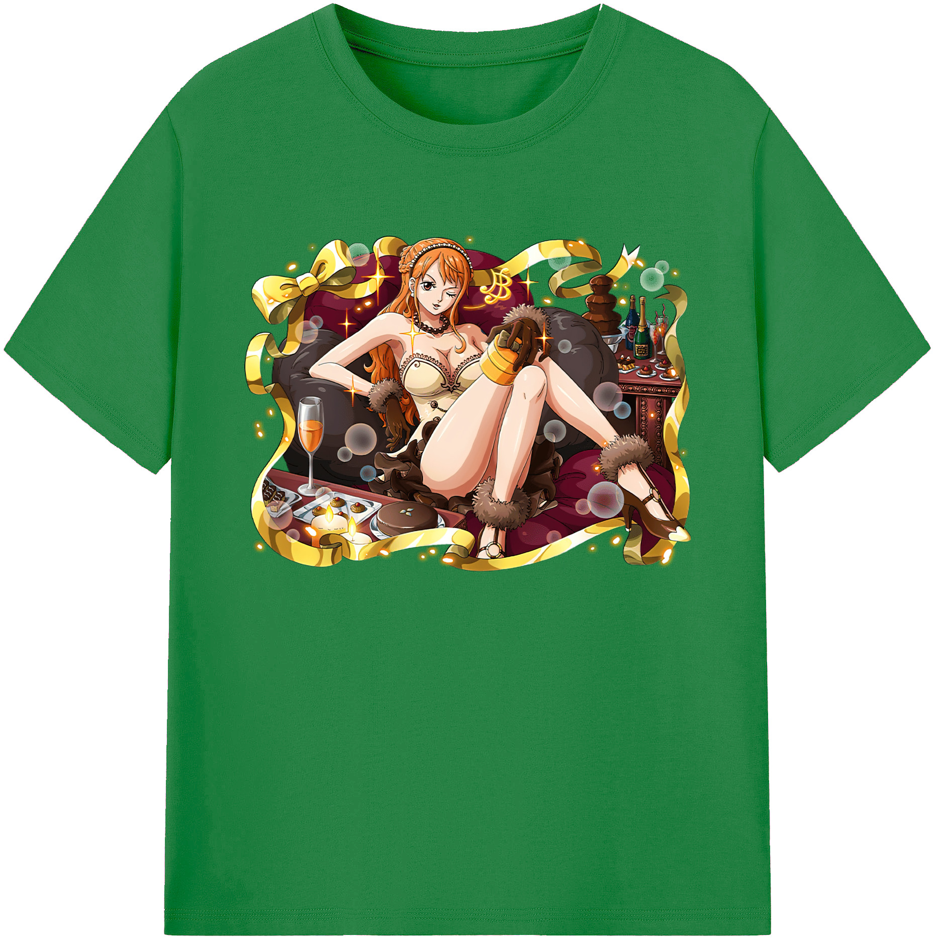 （画像用） ワンピース ナミ ONE PIECE Nami 綿100％ メンズ半袖Tシャツ｜肌触りやわらか＆通気性