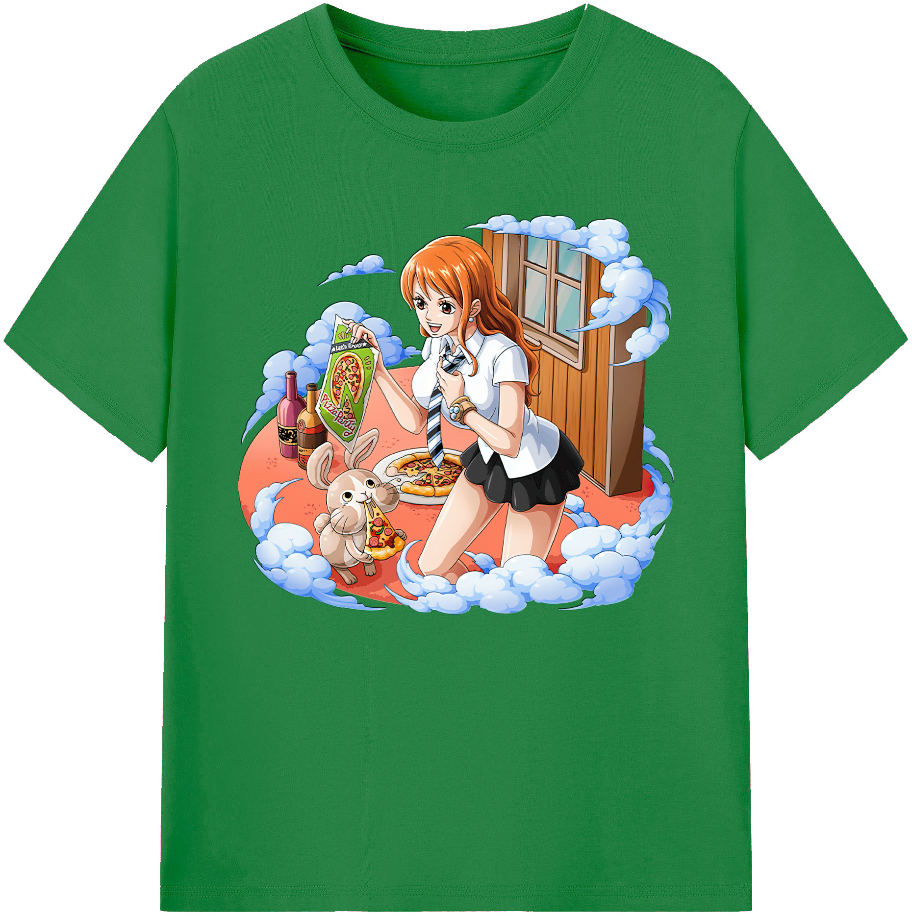 （画像用） ワンピース ナミ ONE PIECE Nami 綿100％ メンズ半袖Tシャツ｜肌触りやわらか＆通気性