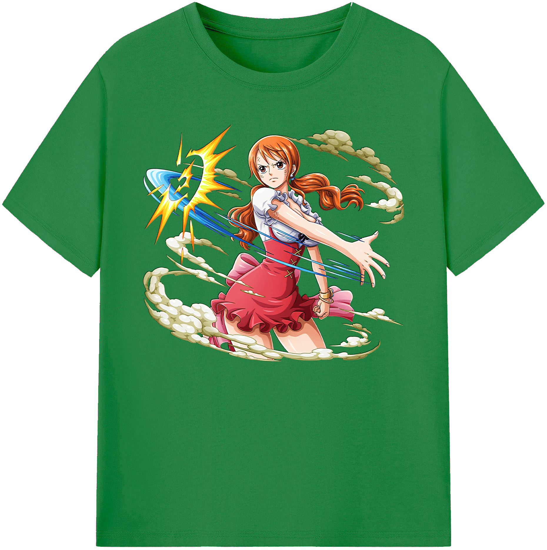 （画像用） ワンピース ナミ ONE PIECE Nami 綿100％ メンズ半袖Tシャツ｜肌触りやわらか＆通気性