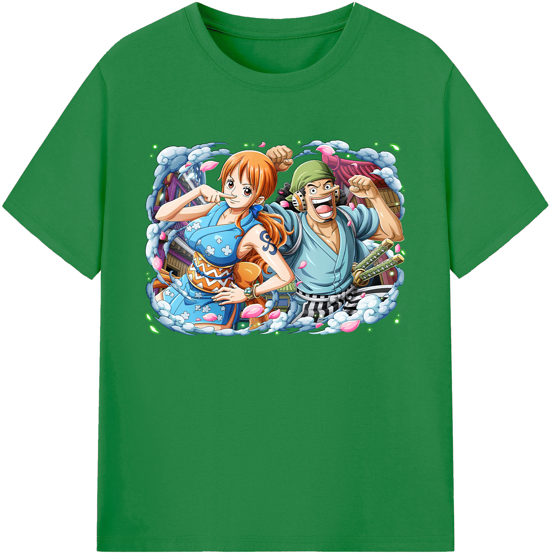 （画像用） ワンピース ナミ ONE PIECE Nami 綿100％ メンズ半袖Tシャツ｜肌触りやわらか＆通気性