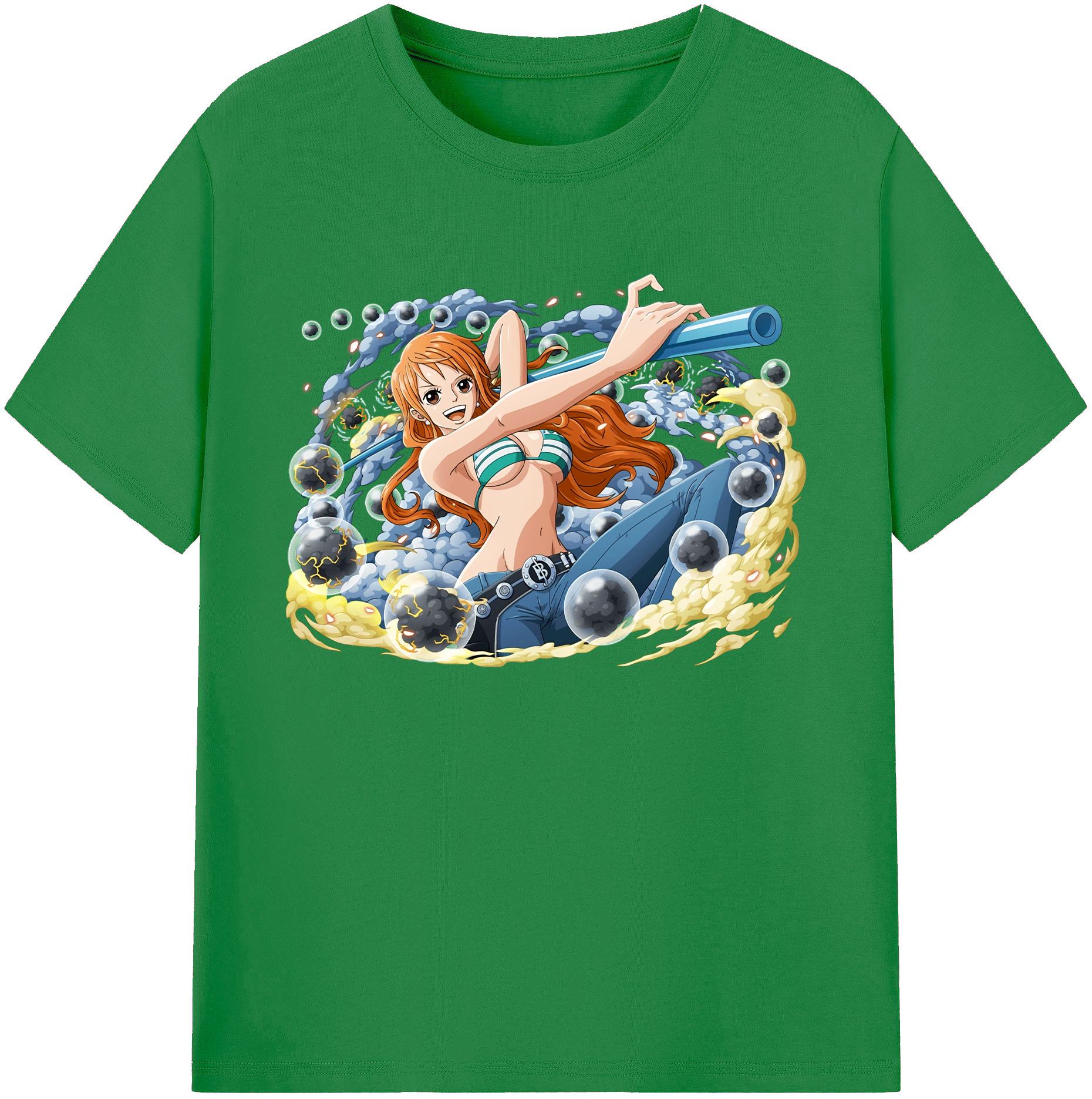 ワンピース ナミ ONE PIECE Nami 綿100％ メンズ半袖Tシャツ｜肌触りやわらか＆通気性