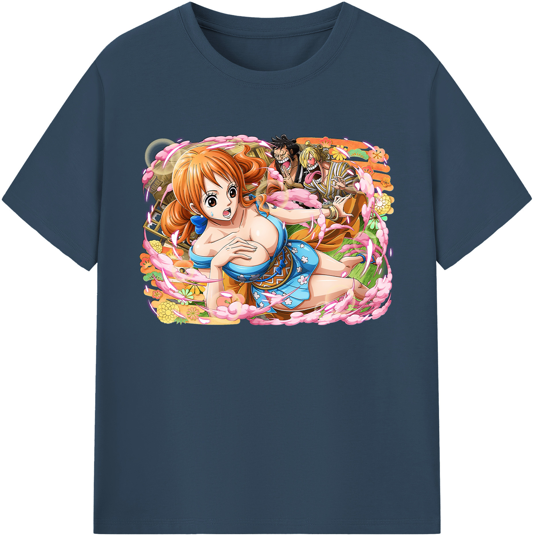 ワンピース ナミ ONE PIECE Nami 綿100％ メンズ半袖Tシャツ｜肌触りやわらか＆通気性