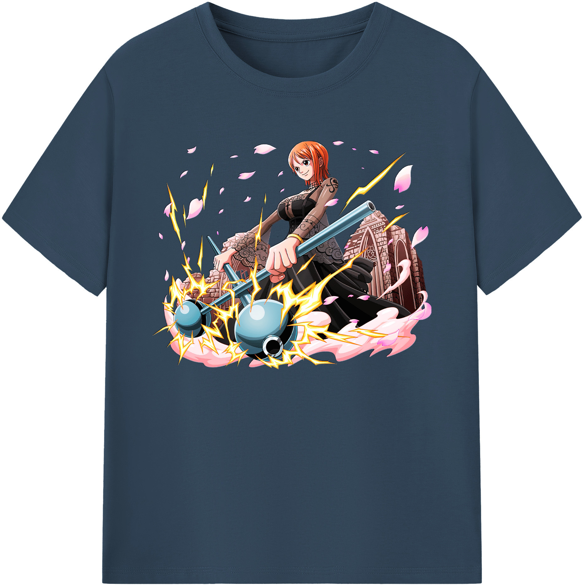 （画像用） ワンピース ナミ ONE PIECE Nami 綿100％ メンズ半袖Tシャツ｜肌触りやわらか＆通気性