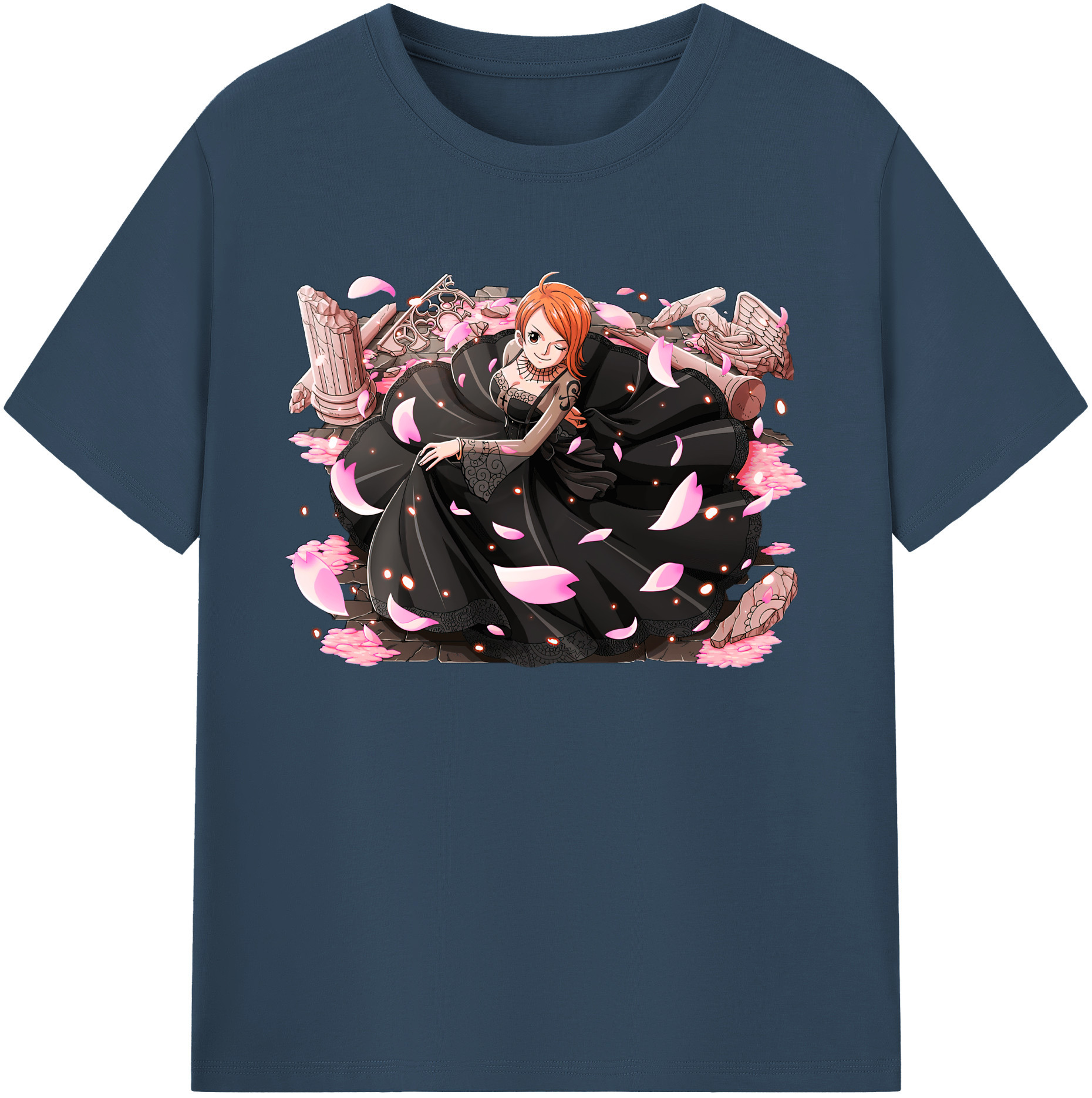 （画像用） ワンピース ナミ ONE PIECE Nami 綿100％ メンズ半袖Tシャツ｜肌触りやわらか＆通気性