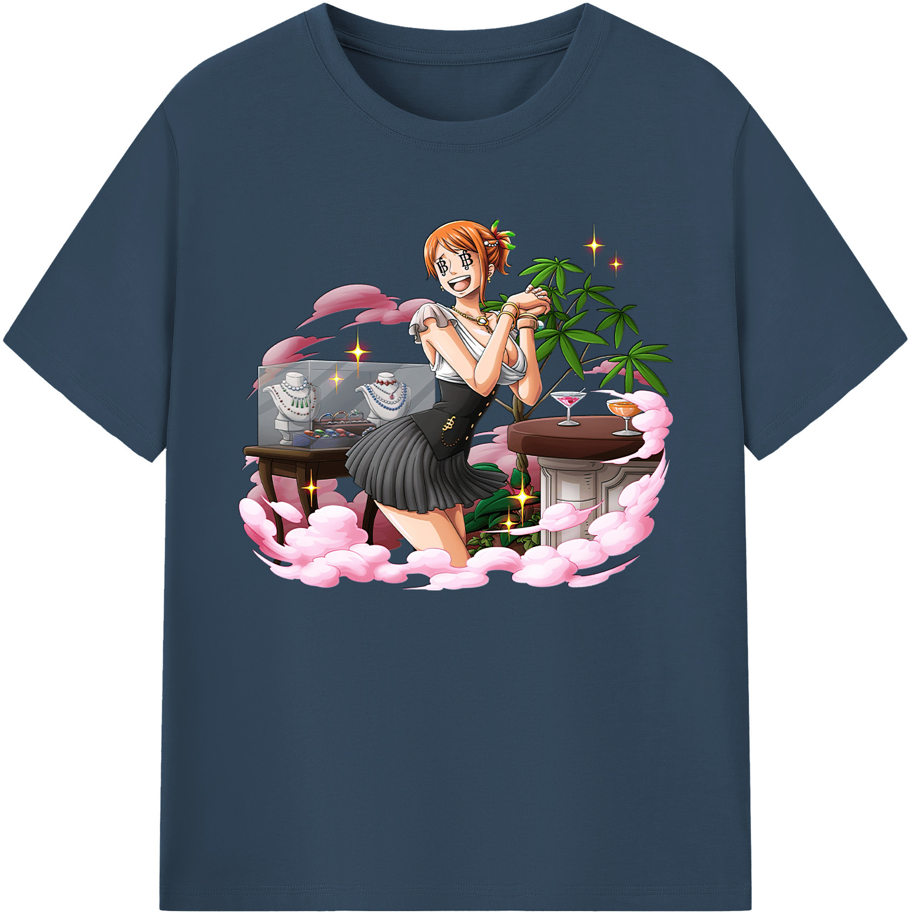 （画像用） ワンピース ナミ ONE PIECE Nami 綿100％ メンズ半袖Tシャツ｜肌触りやわらか＆通気性