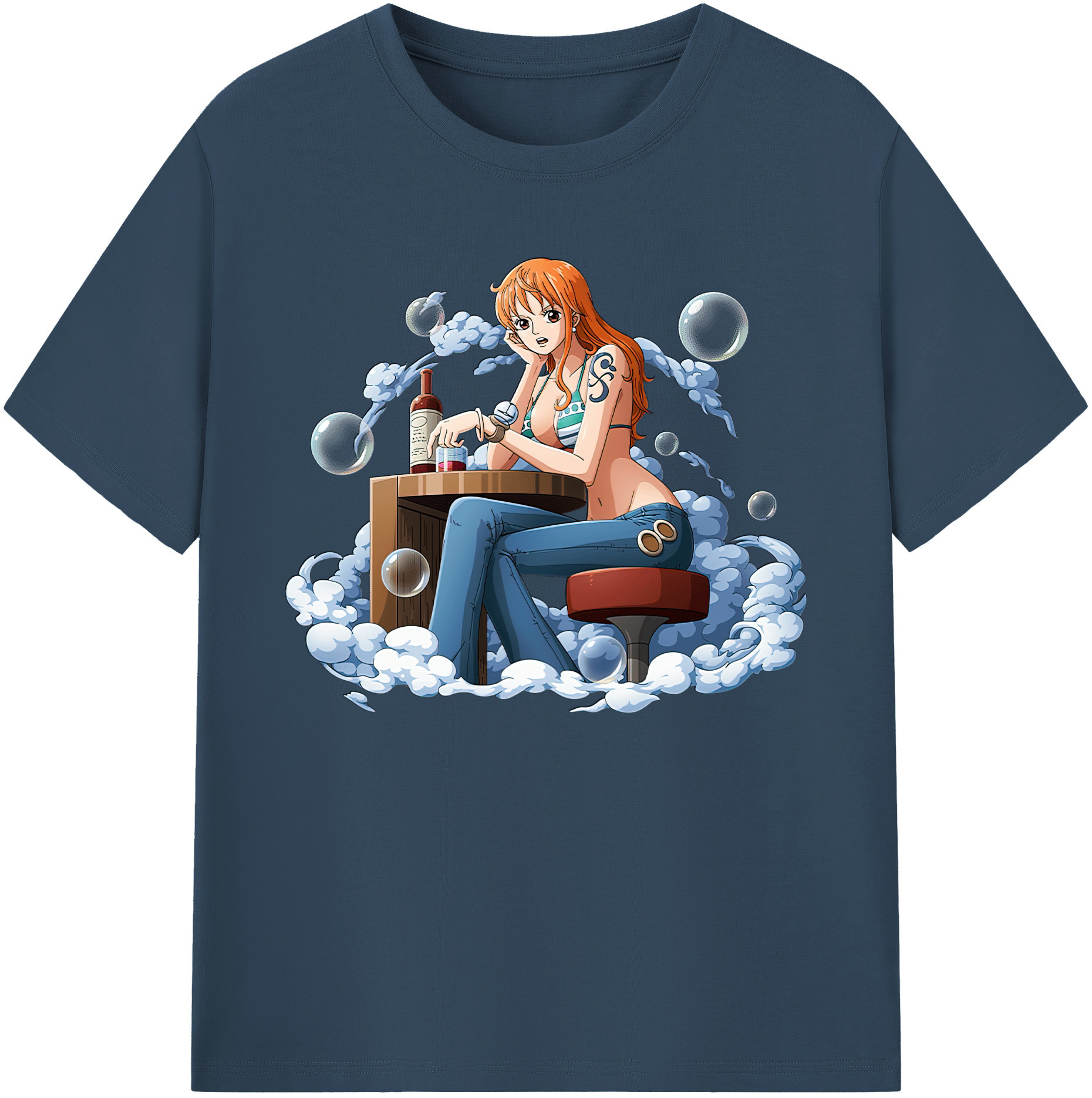 （画像用） ワンピース ナミ ONE PIECE Nami 綿100％ メンズ半袖Tシャツ｜肌触りやわらか＆通気性