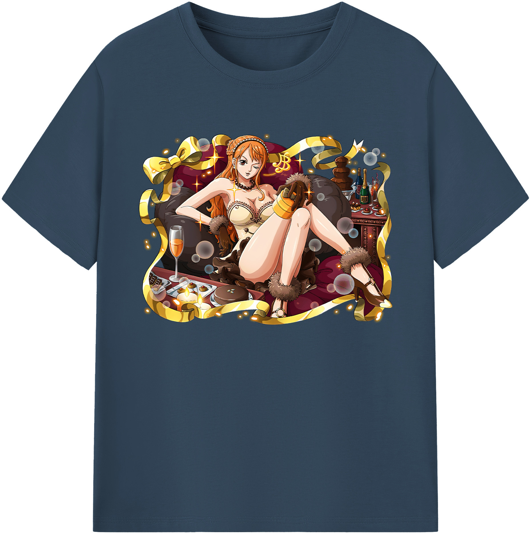 （画像用） ワンピース ナミ ONE PIECE Nami 綿100％ メンズ半袖Tシャツ｜肌触りやわらか＆通気性