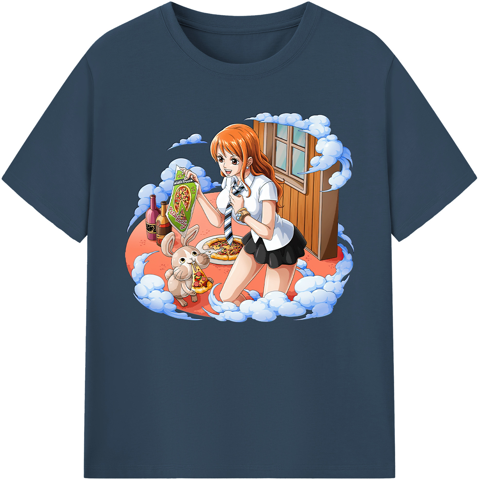 （画像用） ワンピース ナミ ONE PIECE Nami 綿100％ メンズ半袖Tシャツ｜肌触りやわらか＆通気性