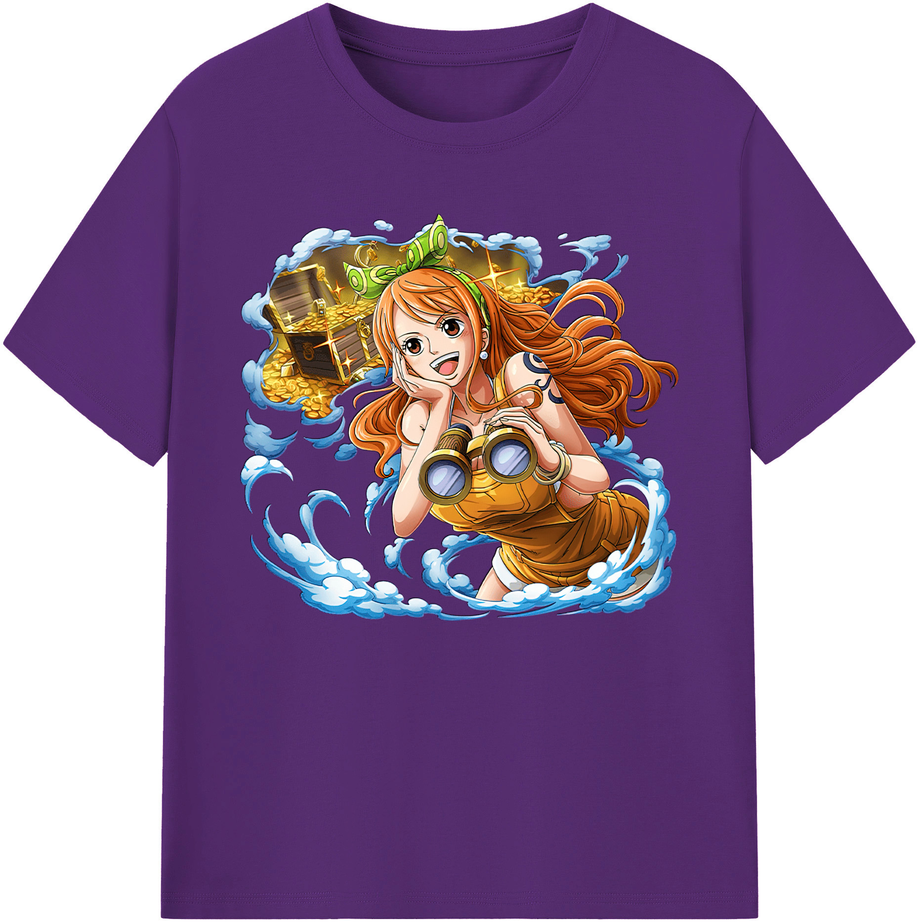 （画像用） ワンピース ナミ ONE PIECE Nami 綿100％ メンズ半袖Tシャツ｜肌触りやわらか＆通気性