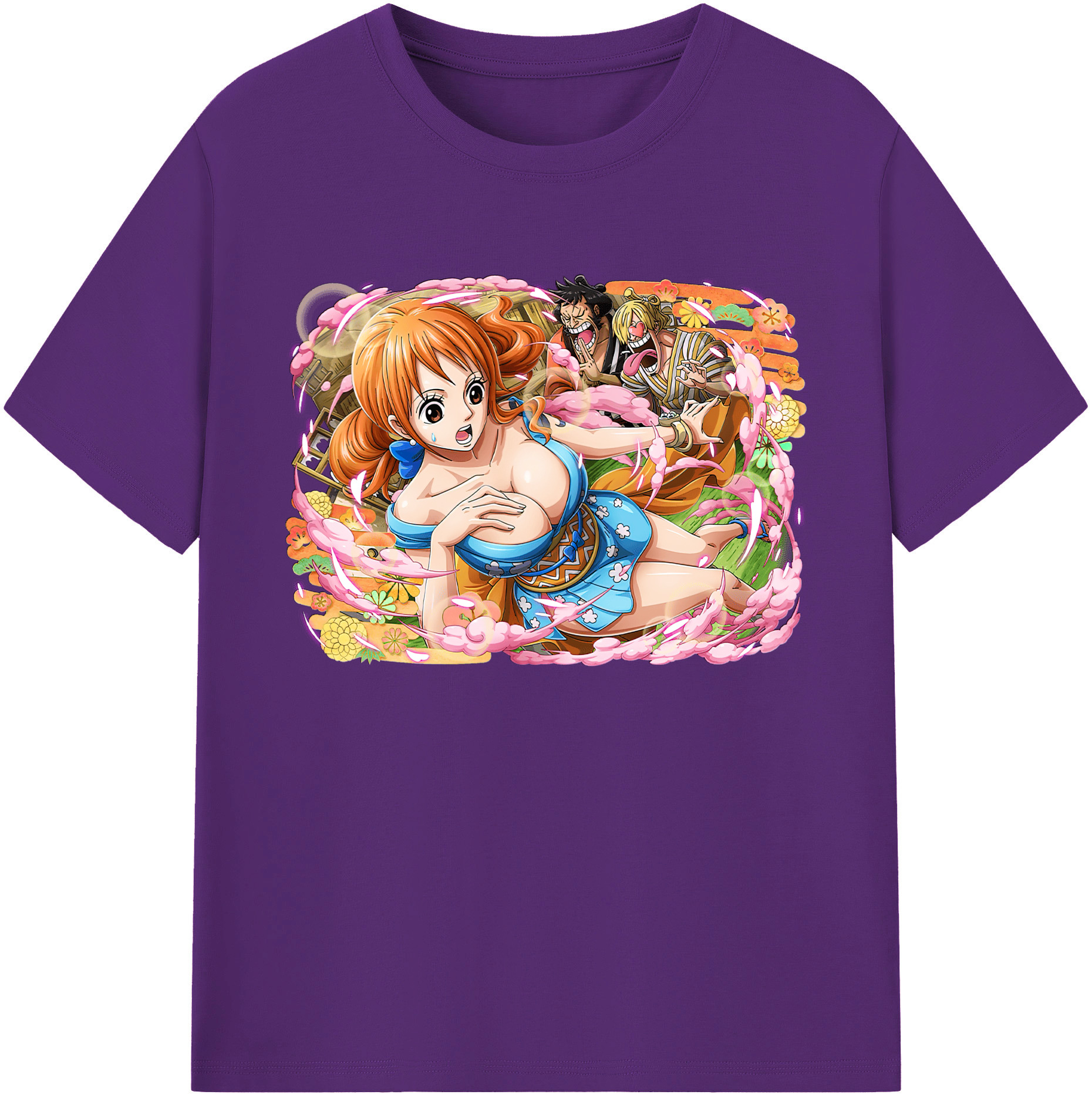 ワンピース ナミ ONE PIECE Nami 綿100％ メンズ半袖Tシャツ｜肌触りやわらか＆通気性