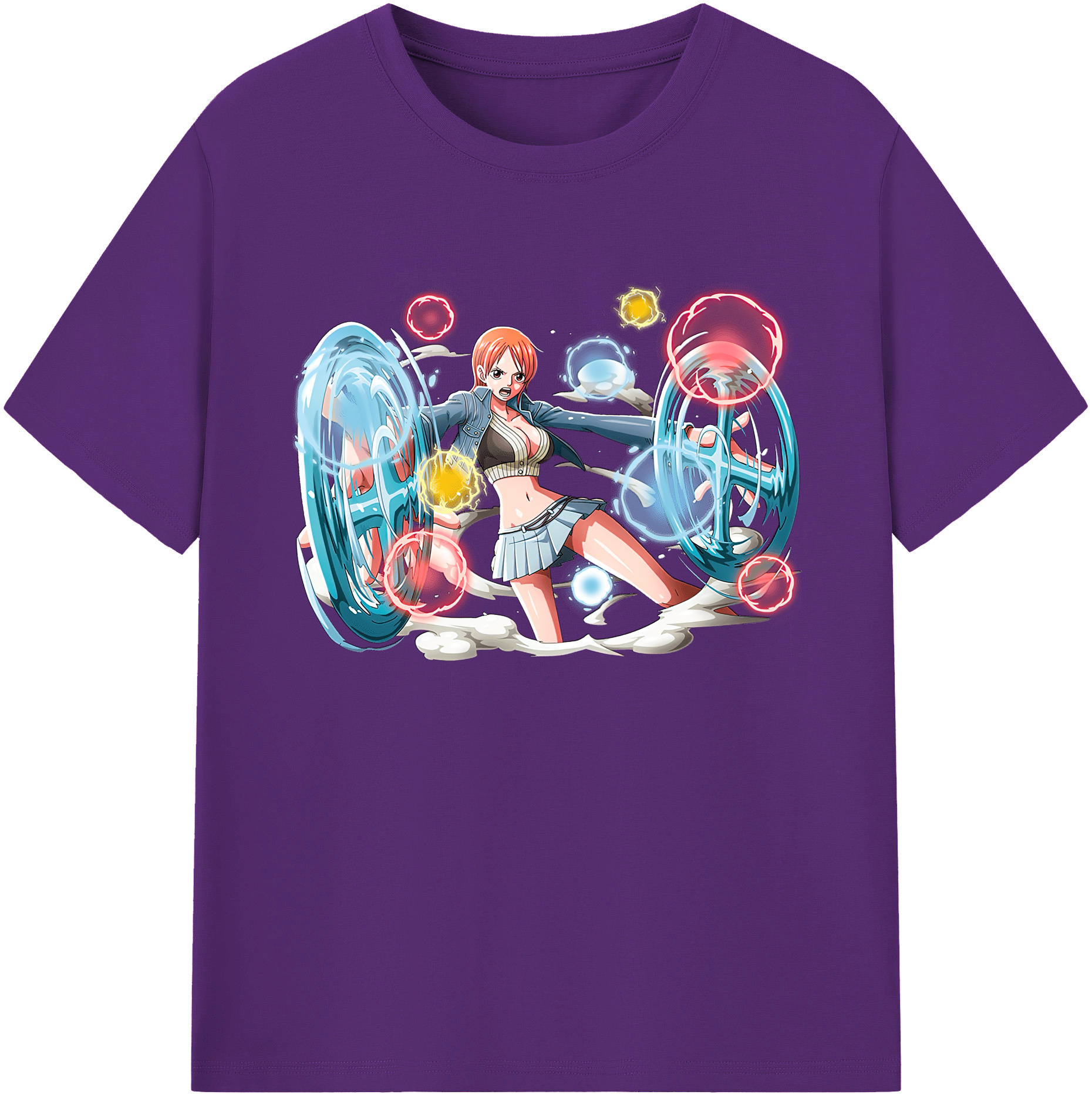 （画像用） ワンピース ナミ ONE PIECE Nami 綿100％ メンズ半袖Tシャツ｜肌触りやわらか＆通気性