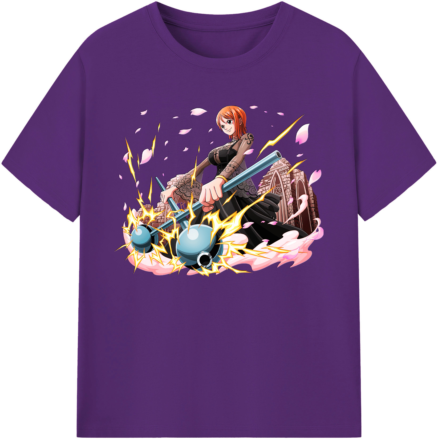 （画像用） ワンピース ナミ ONE PIECE Nami 綿100％ メンズ半袖Tシャツ｜肌触りやわらか＆通気性