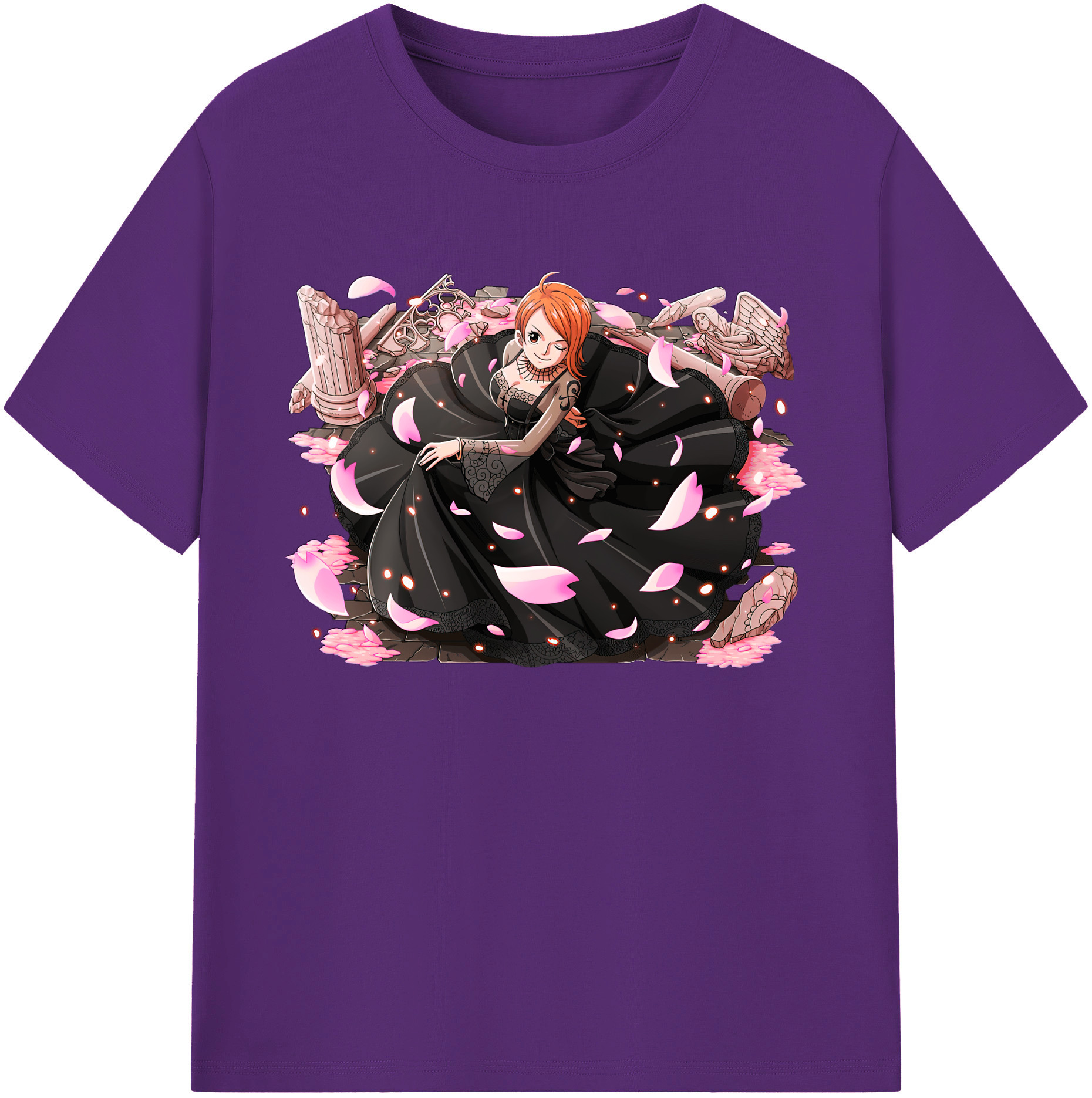 （画像用） ワンピース ナミ ONE PIECE Nami 綿100％ メンズ半袖Tシャツ｜肌触りやわらか＆通気性