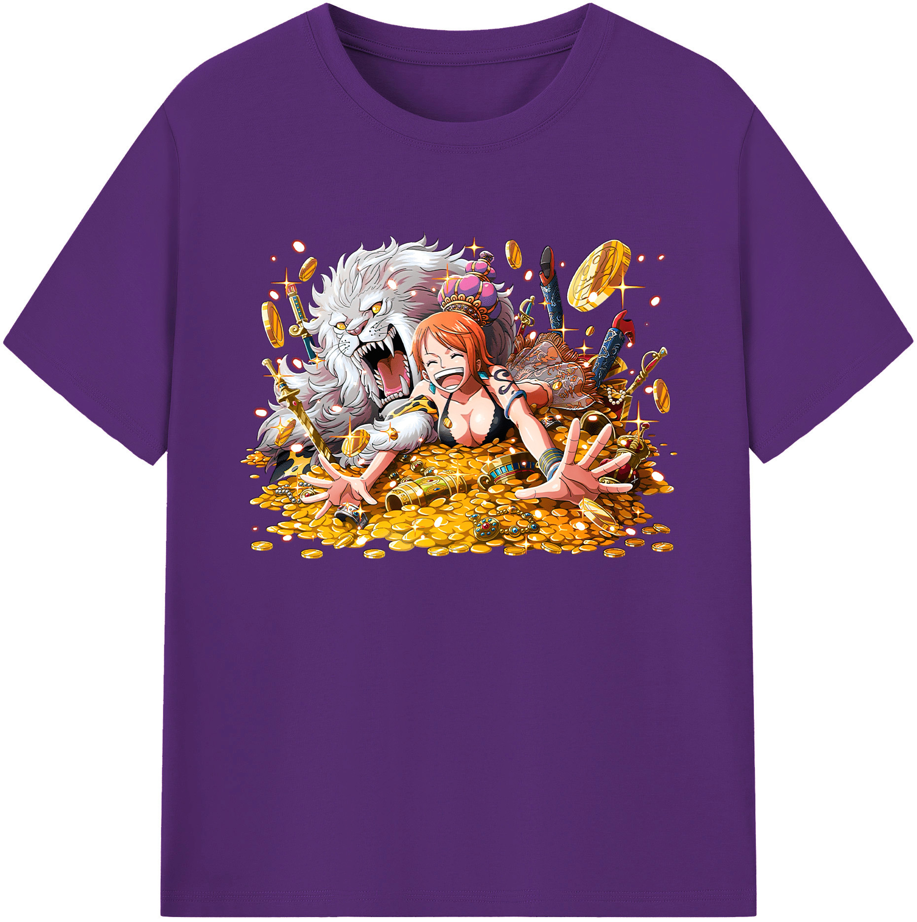 （画像用） ワンピース ナミ ONE PIECE Nami 綿100％ メンズ半袖Tシャツ｜肌触りやわらか＆通気性