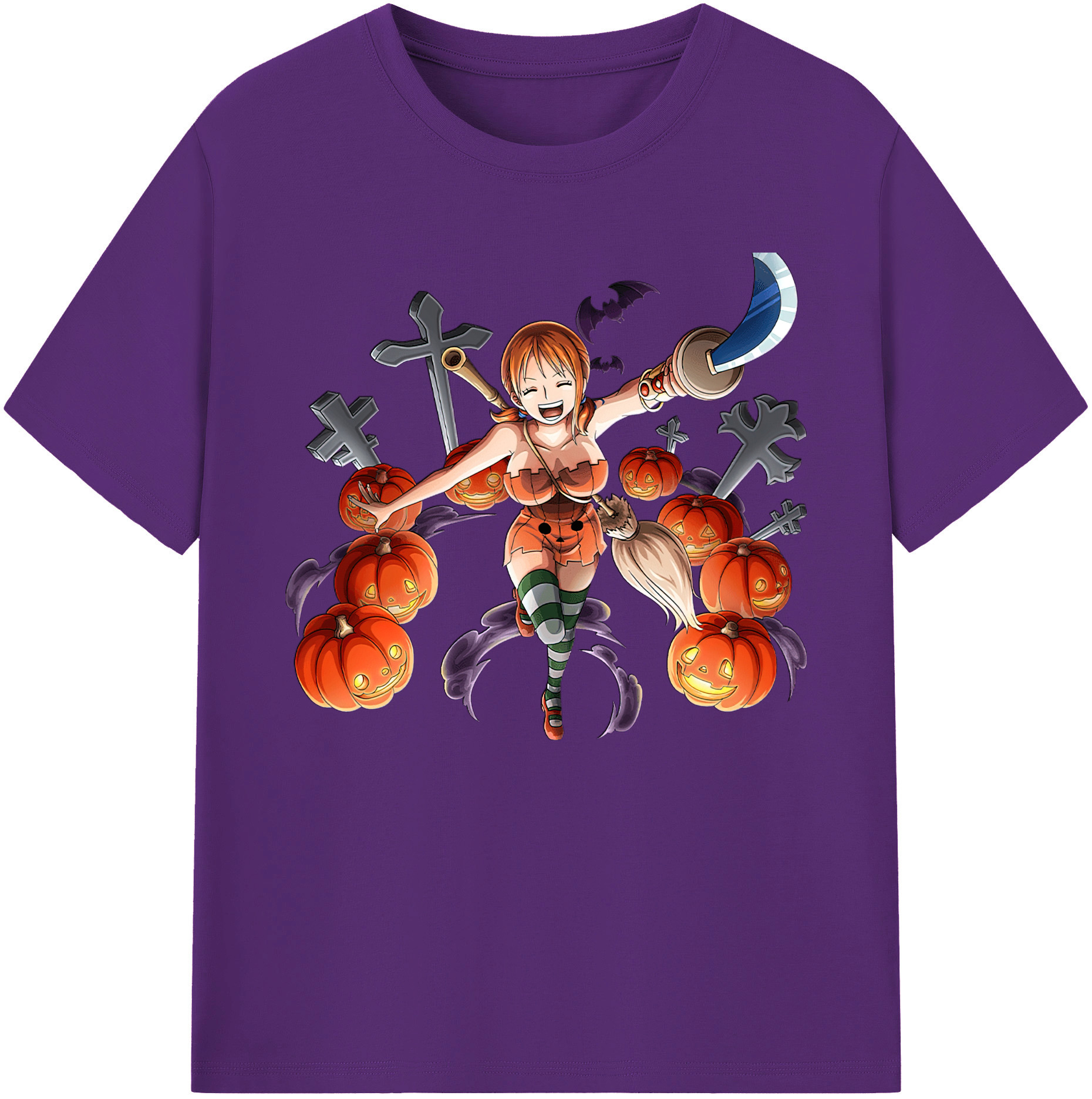（画像用） ワンピース ナミ ONE PIECE Nami 綿100％ メンズ半袖Tシャツ｜肌触りやわらか＆通気性