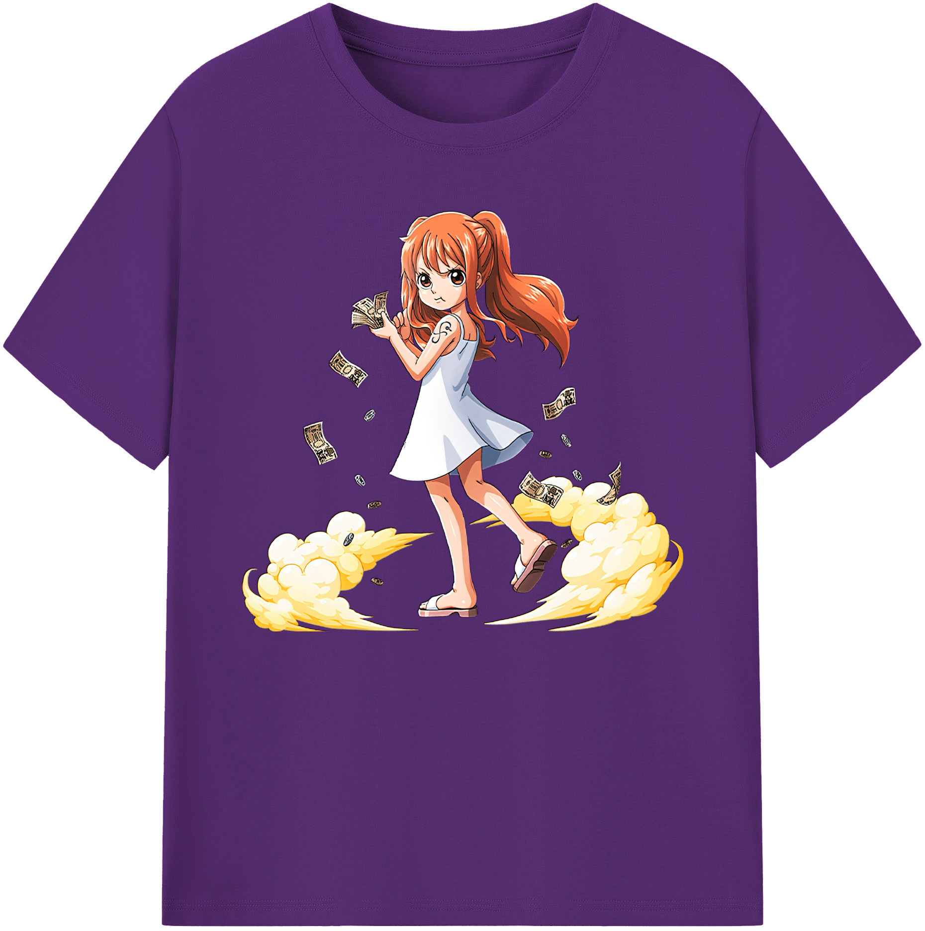 （画像用） ワンピース ナミ ONE PIECE Nami 綿100％ メンズ半袖Tシャツ｜肌触りやわらか＆通気性