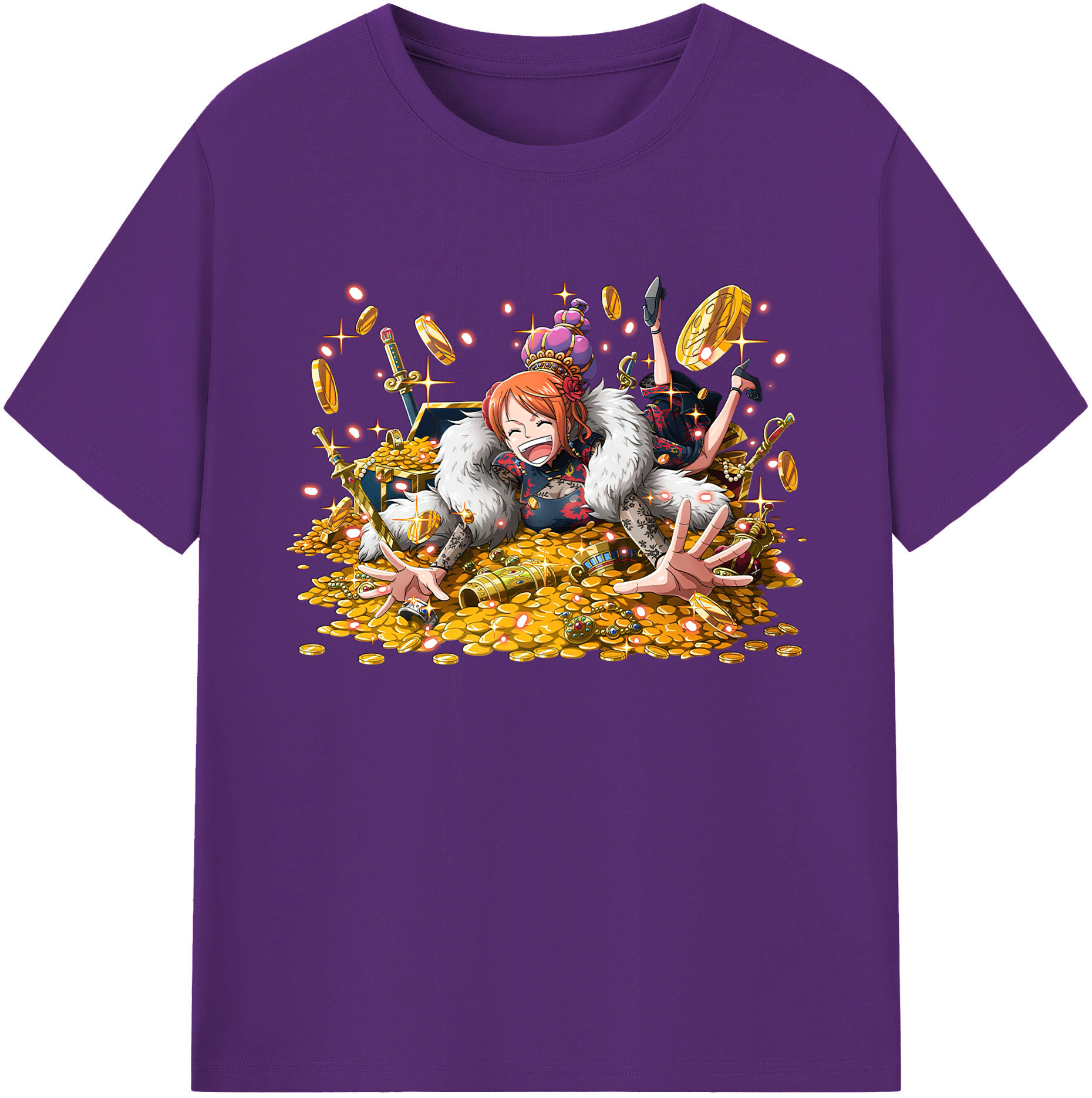 （画像用） ワンピース ナミ ONE PIECE Nami 綿100％ メンズ半袖Tシャツ｜肌触りやわらか＆通気性