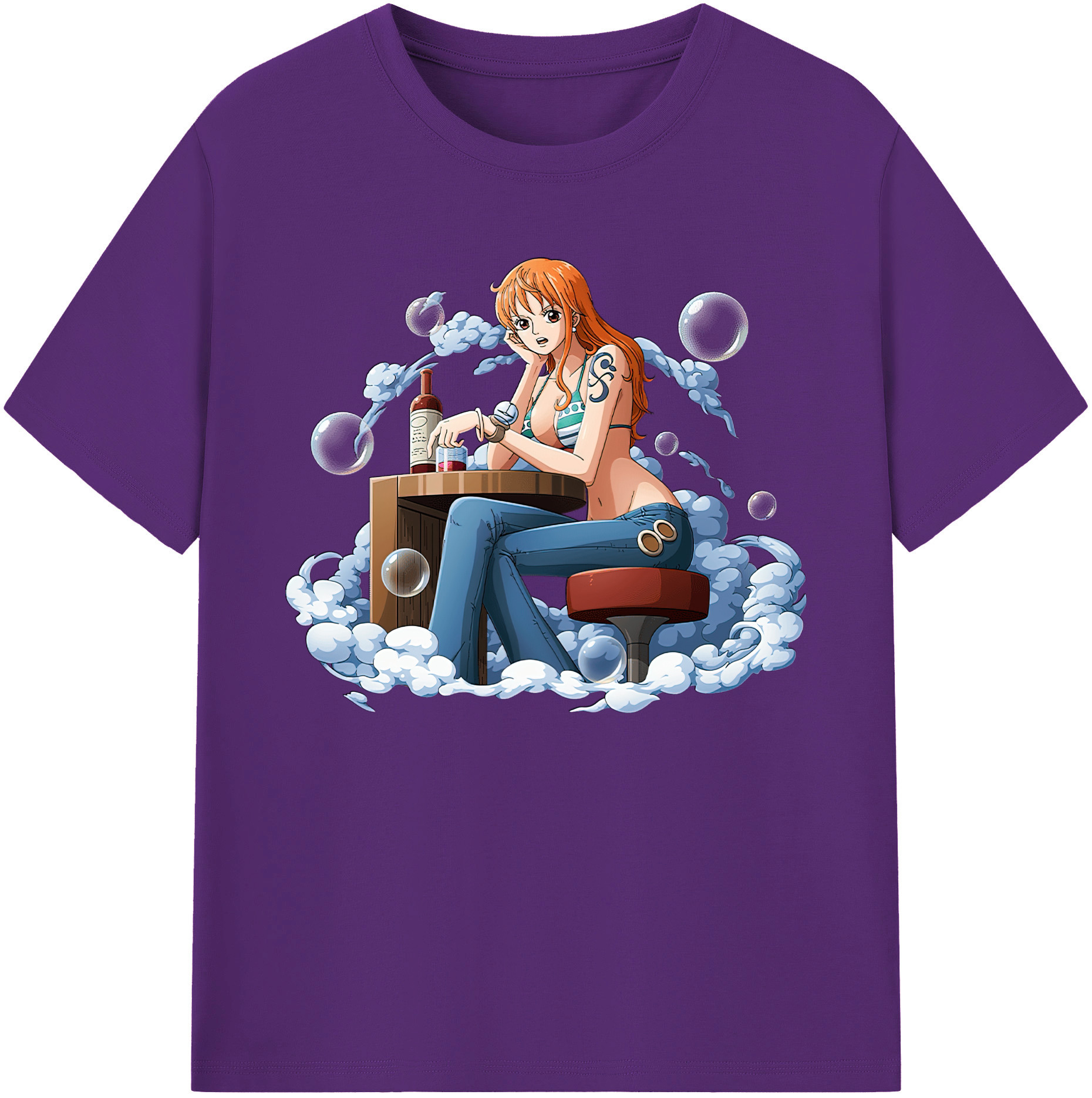（画像用） ワンピース ナミ ONE PIECE Nami 綿100％ メンズ半袖Tシャツ｜肌触りやわらか＆通気性