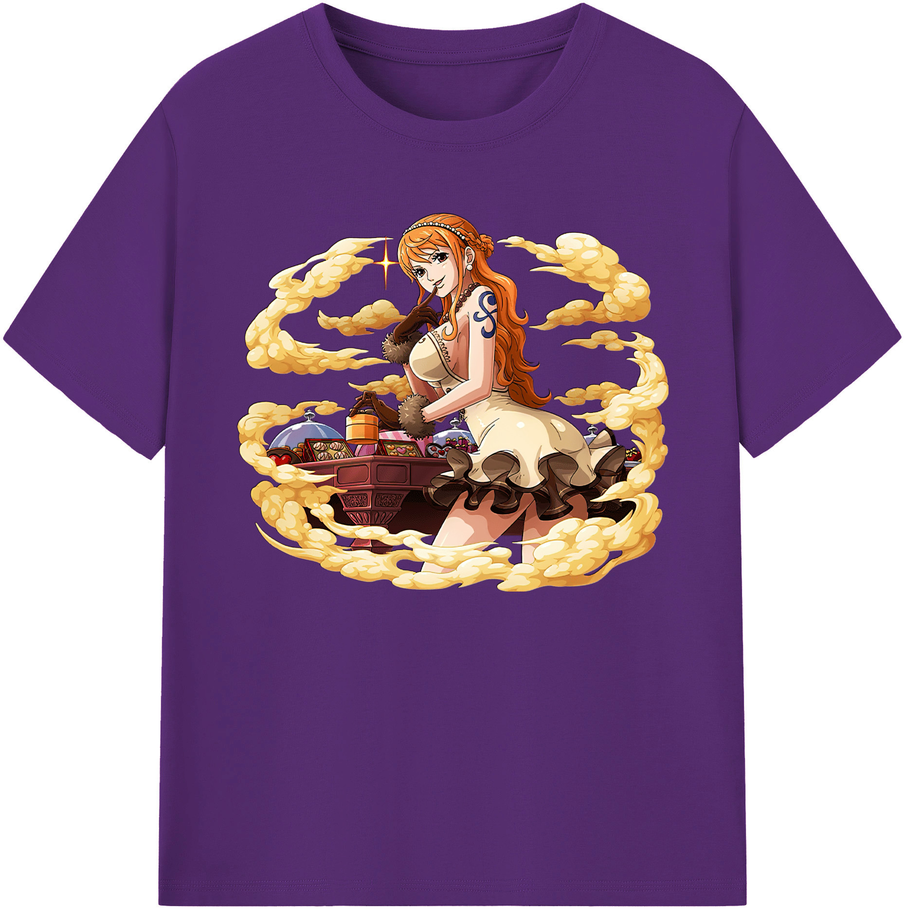 （画像用） ワンピース ナミ ONE PIECE Nami 綿100％ メンズ半袖Tシャツ｜肌触りやわらか＆通気性