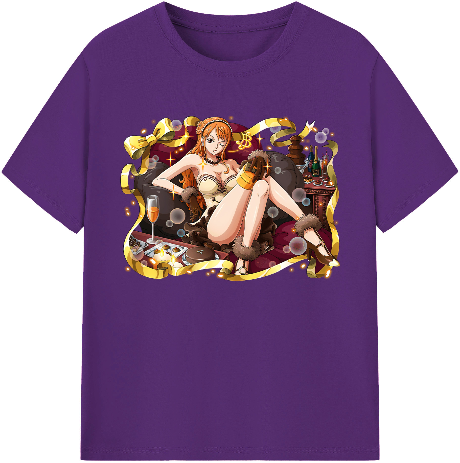 （画像用） ワンピース ナミ ONE PIECE Nami 綿100％ メンズ半袖Tシャツ｜肌触りやわらか＆通気性